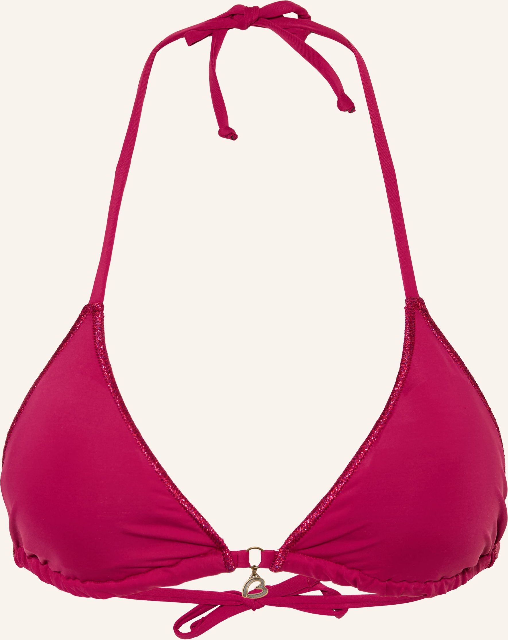 Banana Moon Triangel-Bikini-Top Mundo Flashsun Mit Glitzergarn rot