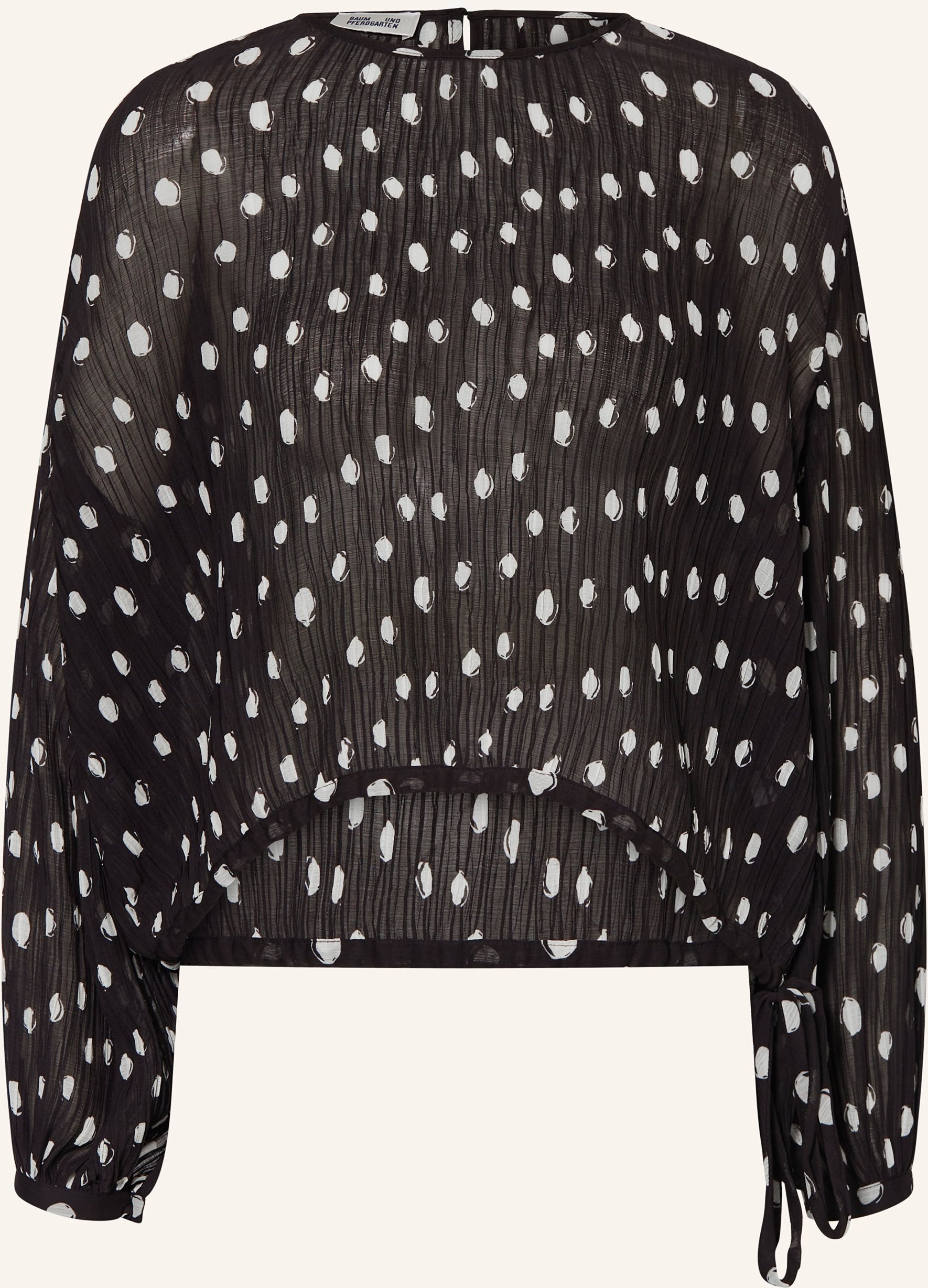 Baum Und Pferdgarten Blusenshirt Milya Aus Plissee beige