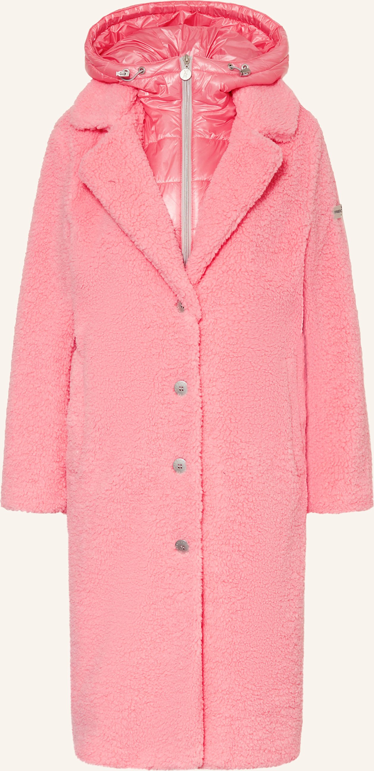 Frieda & Freddies Teddyfell-Mantel Ginez pink