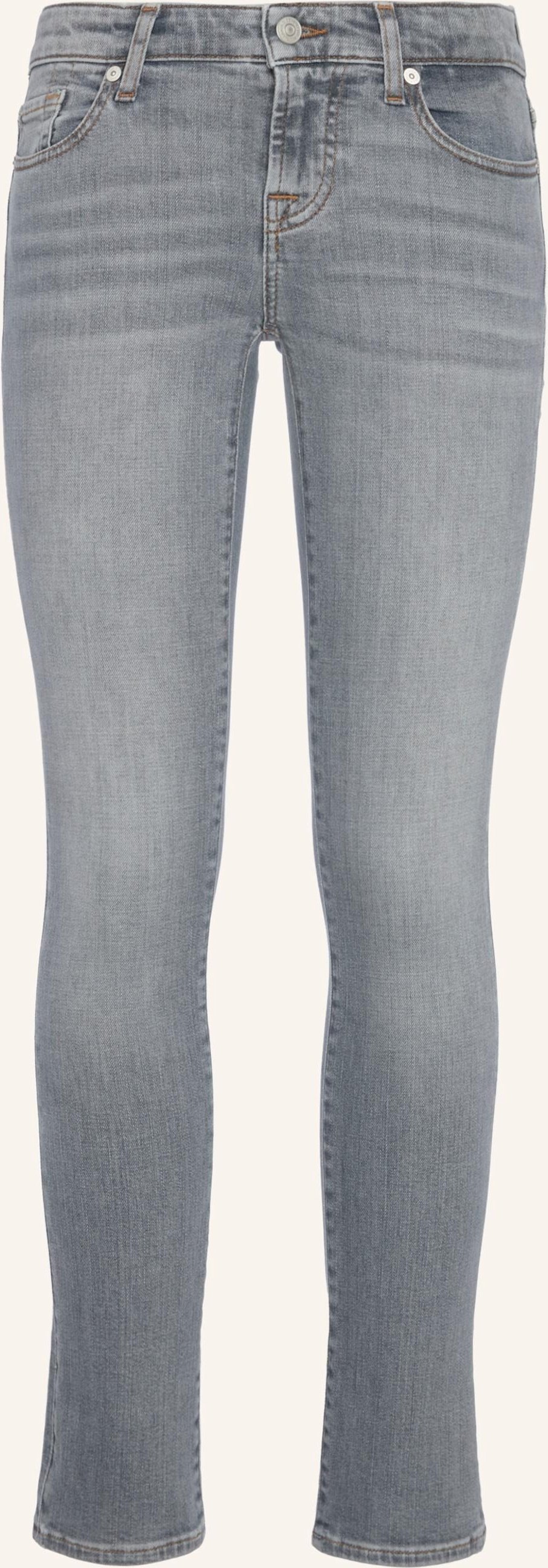 7 For All Mankind Jeans Low Skinny Skinny Fit grau