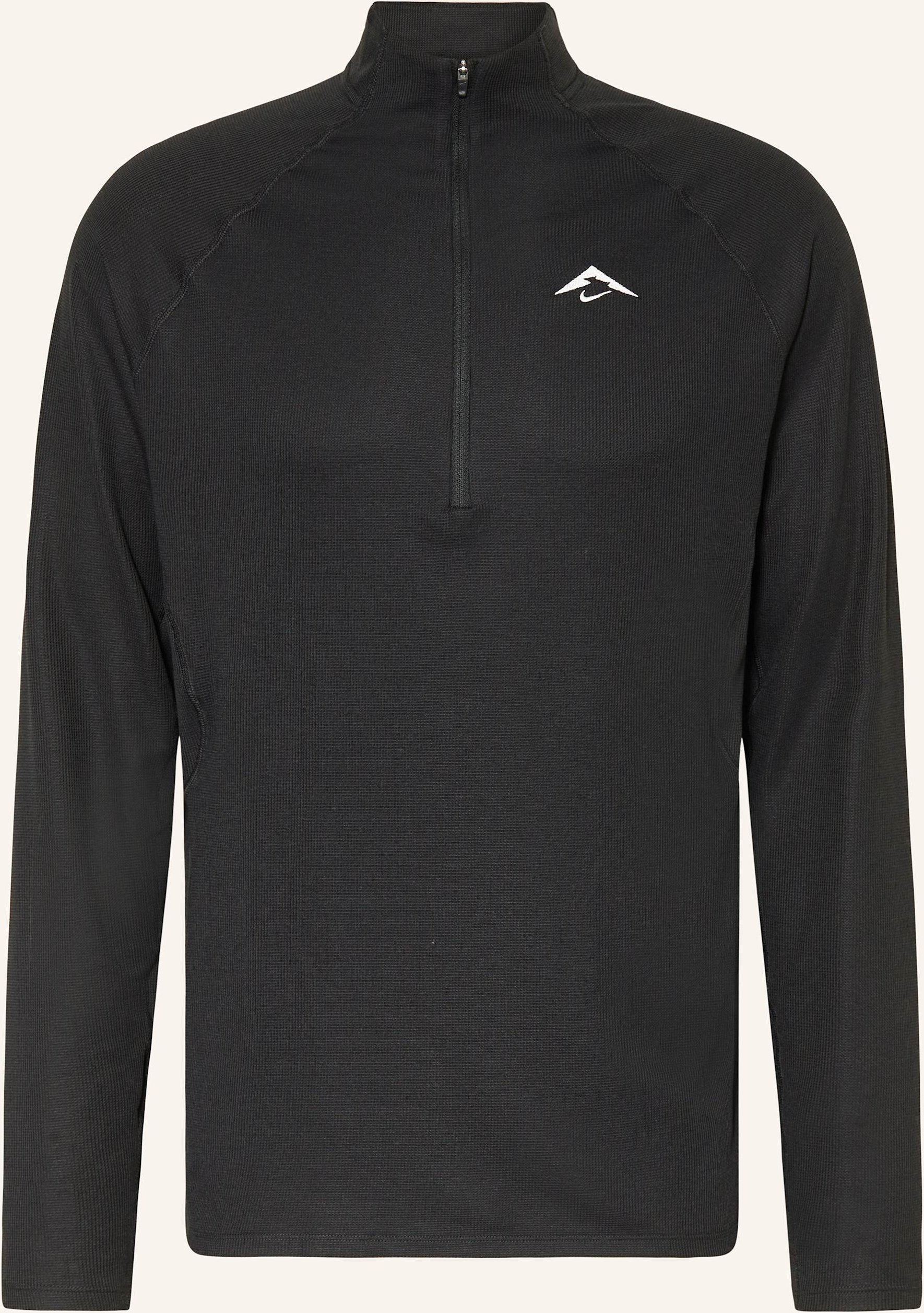 Nike Piqué-Laufshirt Trail schwarz