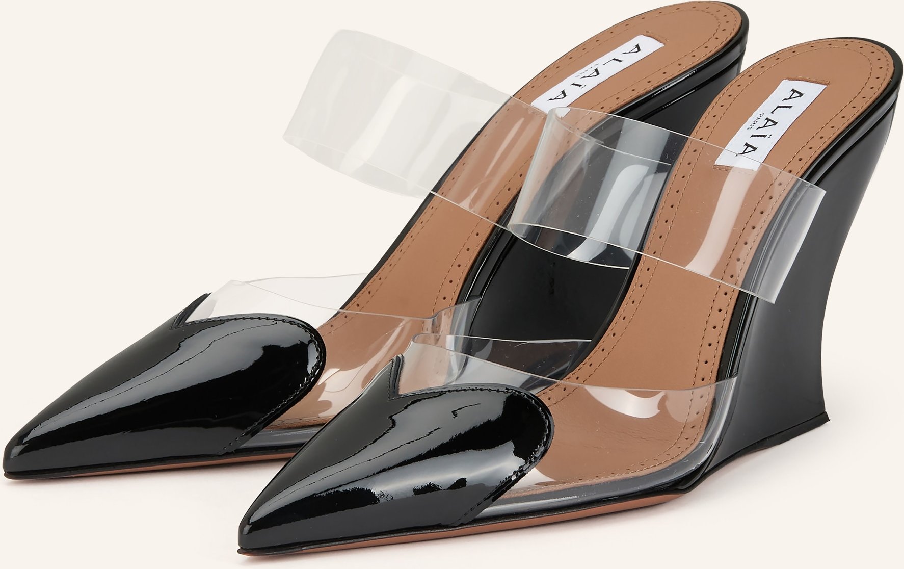 Alaïa Wedges Le Cœur schwarz