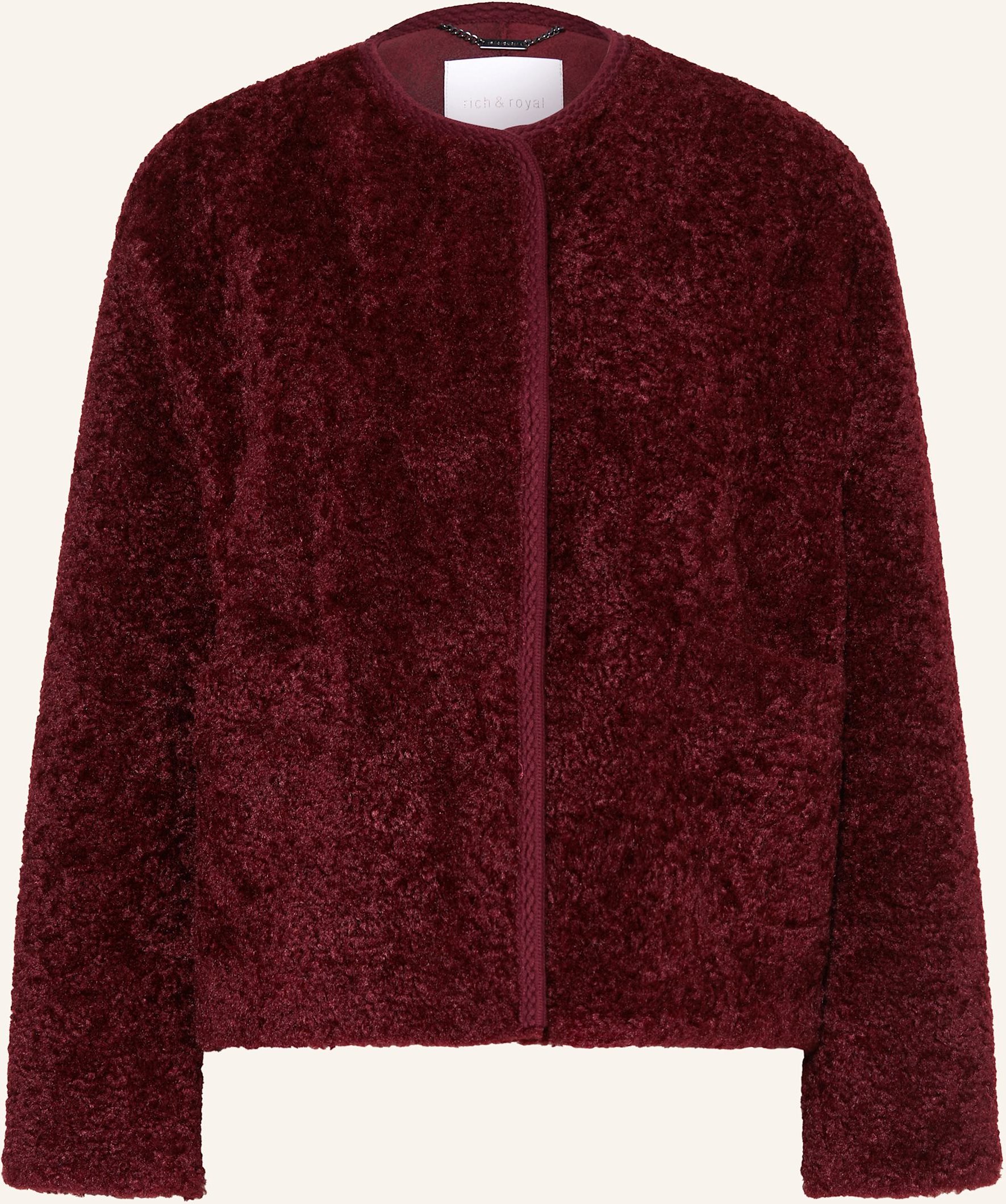 Rich & Royal Teddyfell-Jacke rot