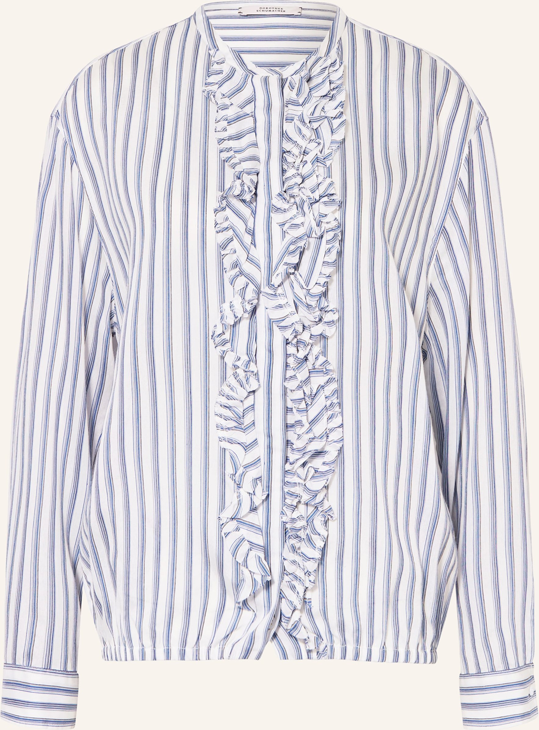 Dorothee Schumacher Blusenshirt Cool Stripe Mit Rüschen blau