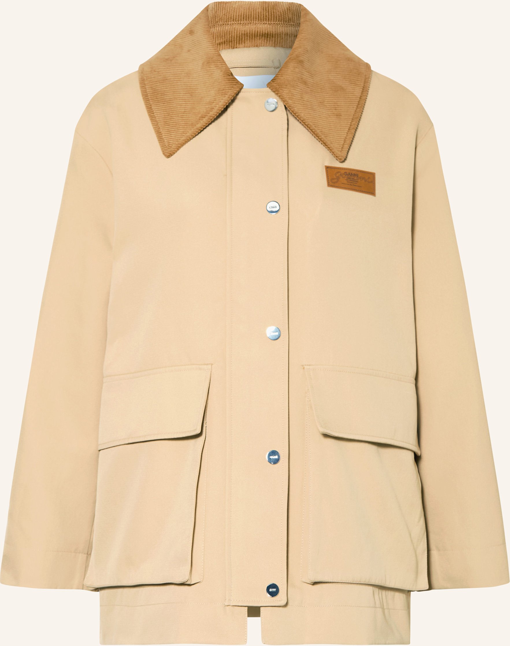 Ganni Oversized-Jacke gruen