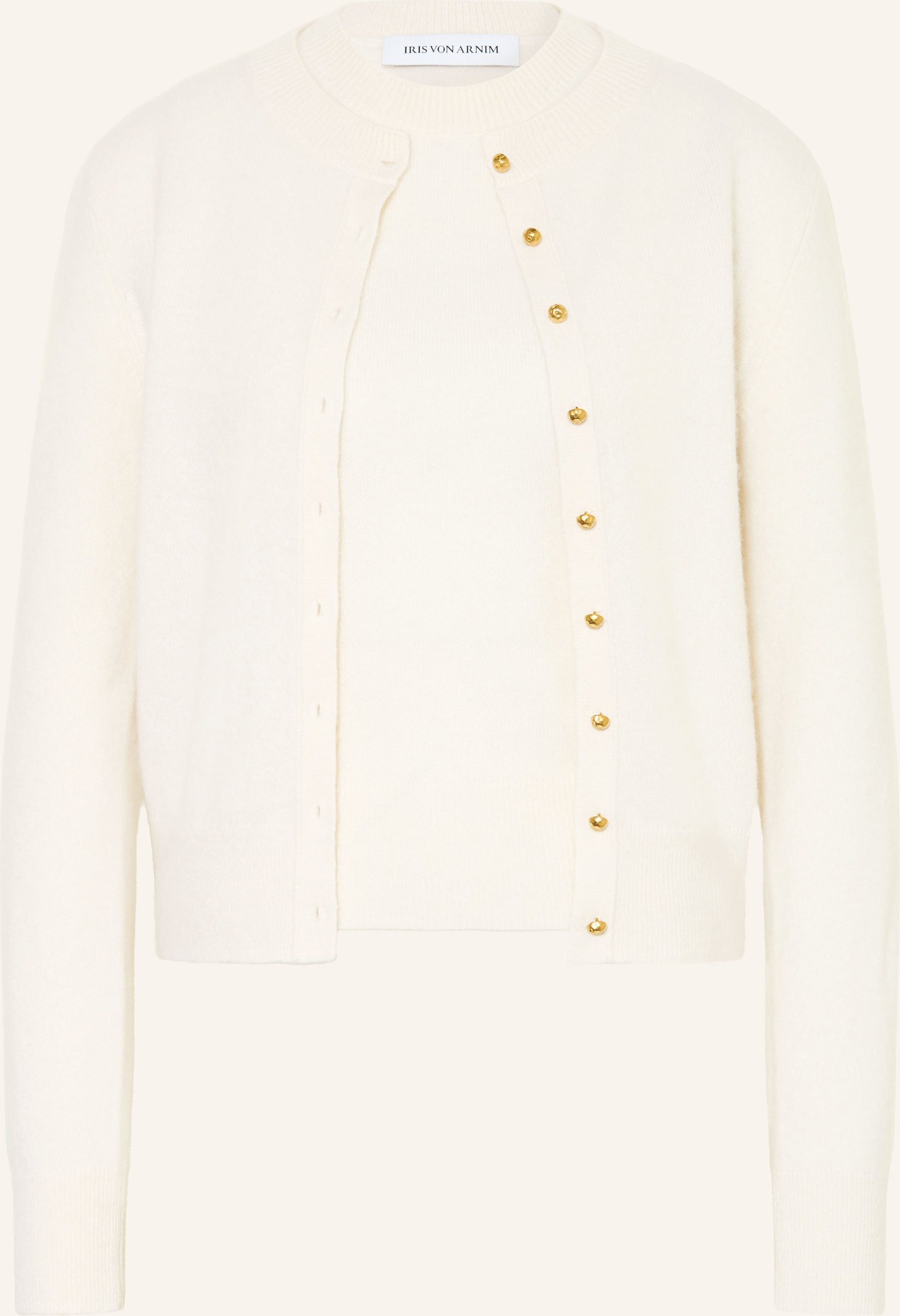 Iris Von Arnim Set Odelia: Top Und Strickjacke Mit Cashmere weiss