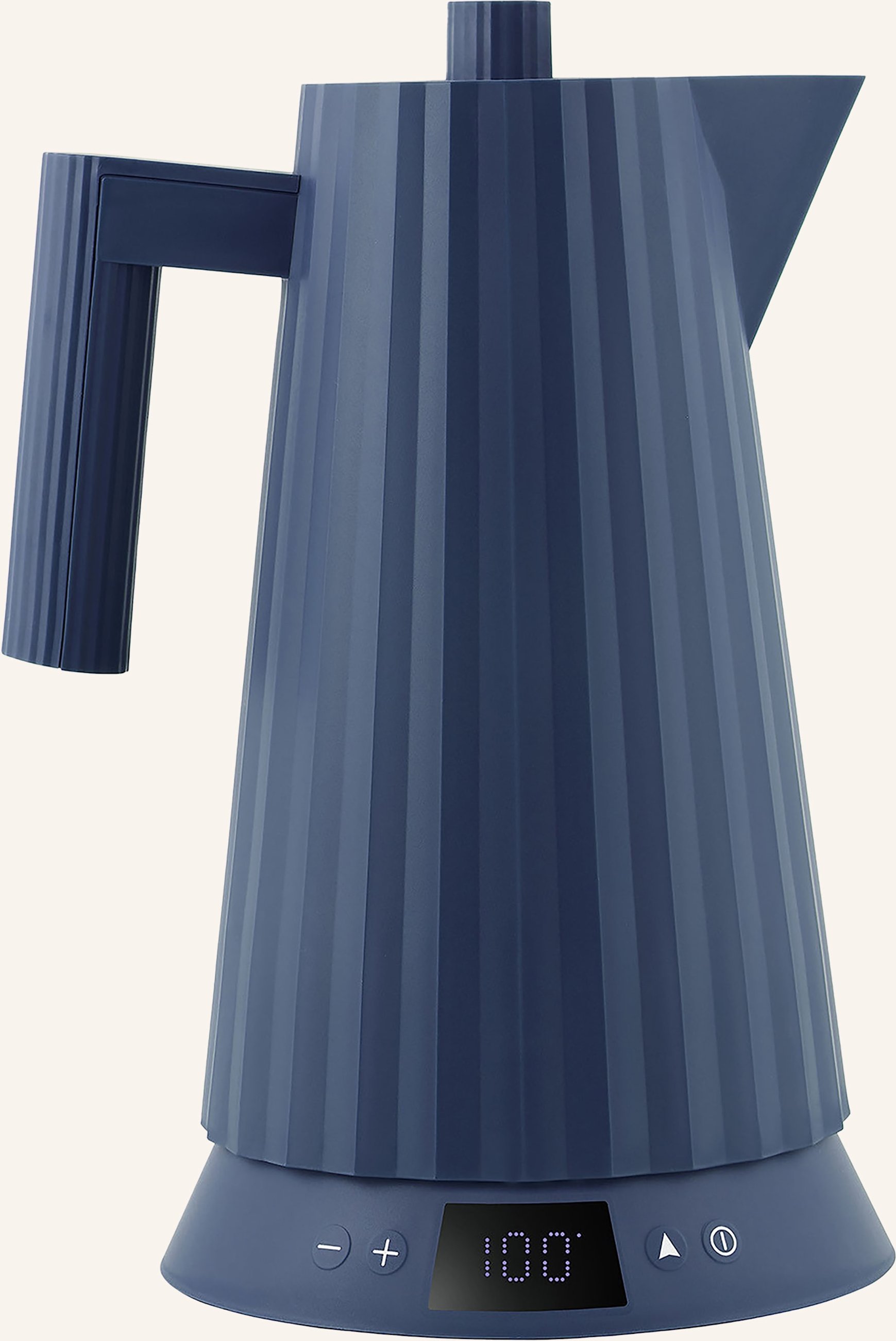 Alessi Wasserkocher Plissé blau