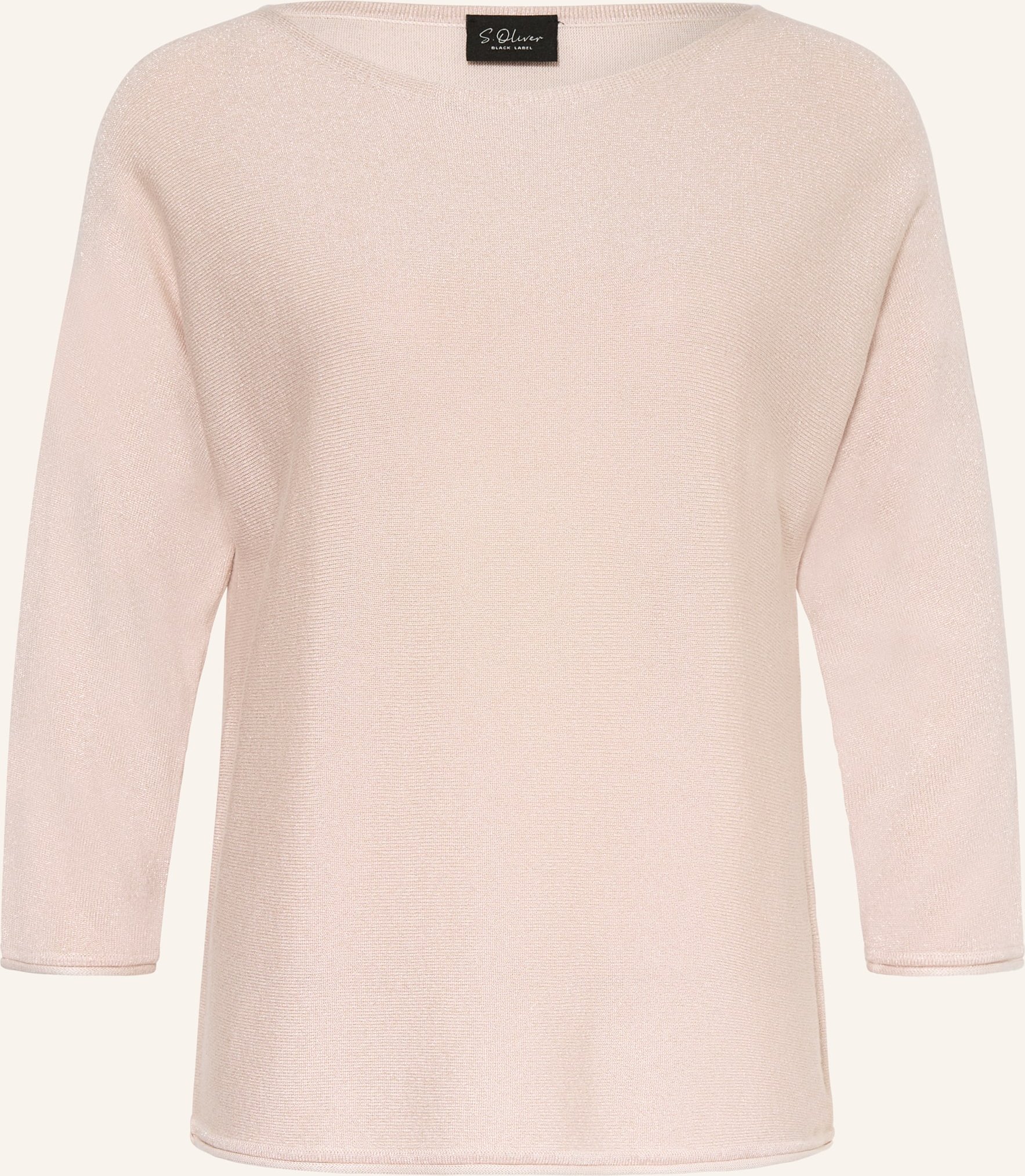 S.Oliver Black Label Pullover Mit Glitzergarn Und 3/4-Arm rosa