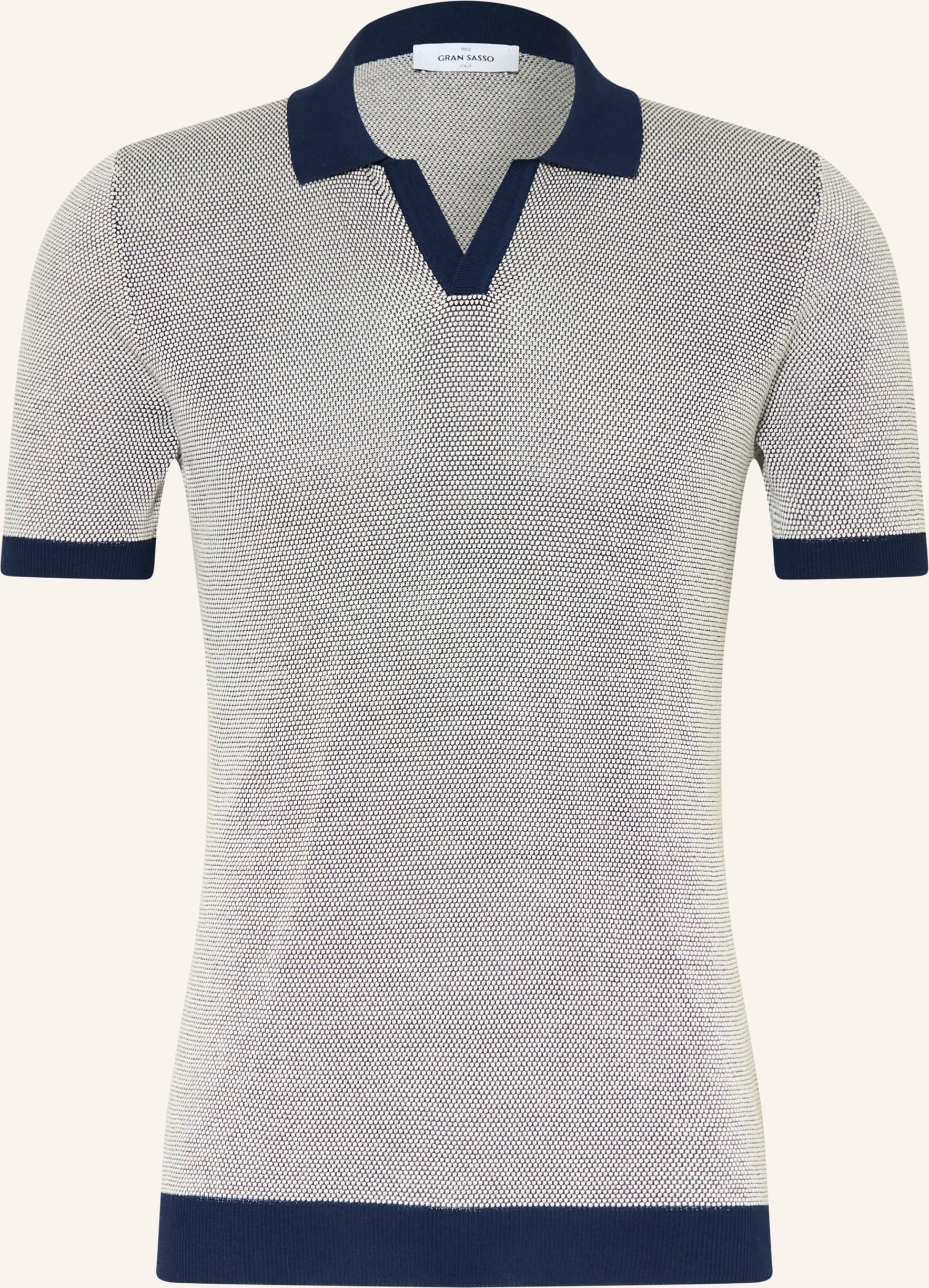 Gran Sasso Piqué-Poloshirt blau