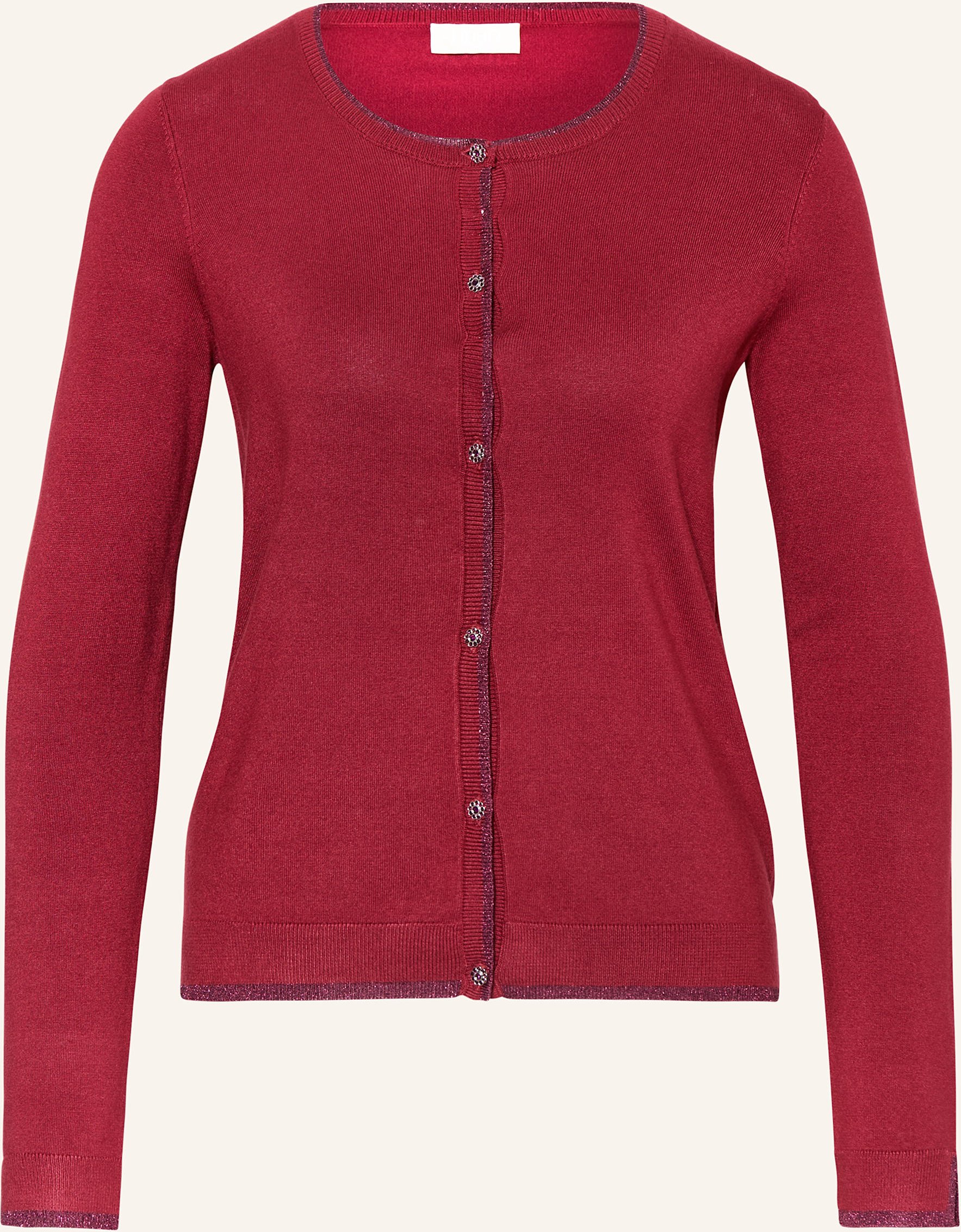 Liu Jo Strickjacke Mit Glitzergarn rot