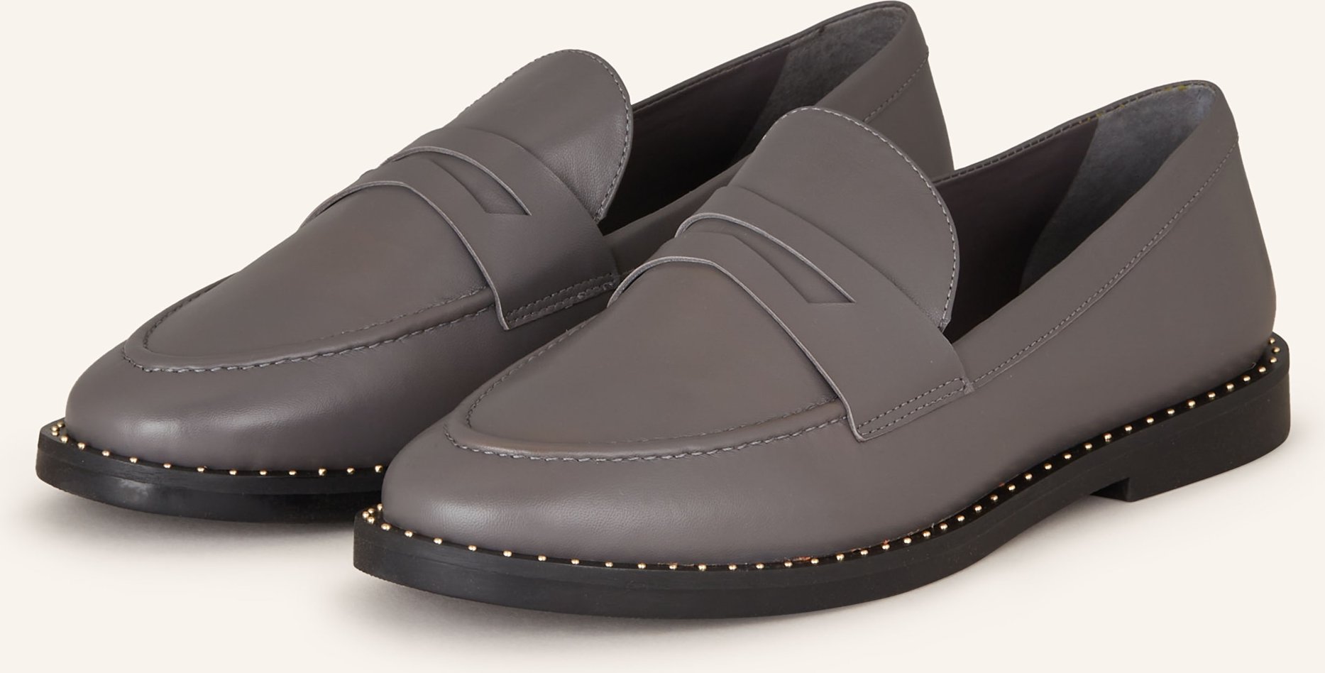 Carrano Penny-Loafer Mit Nieten grau