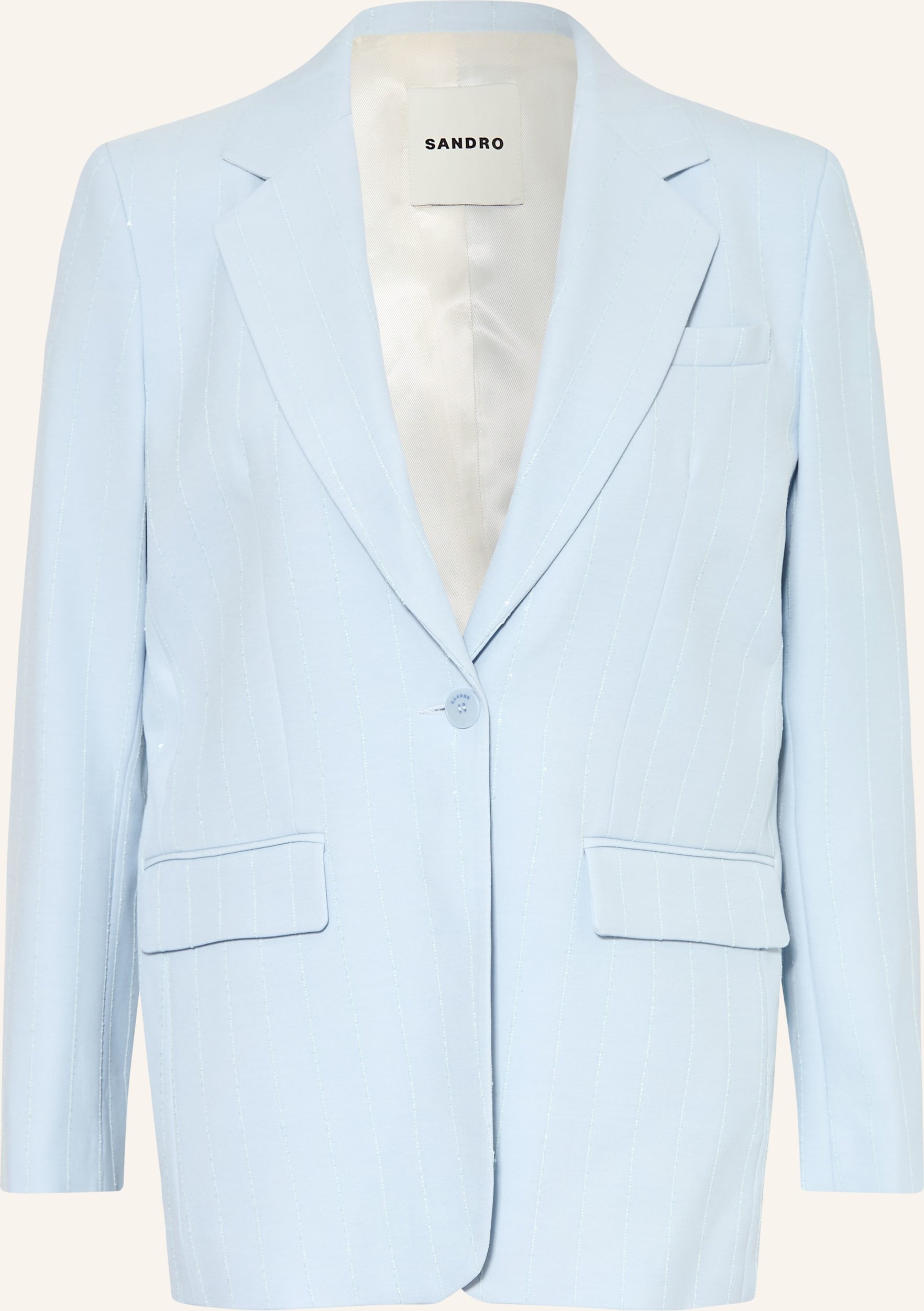 Sandro Longblazer Mit Pailletten blau