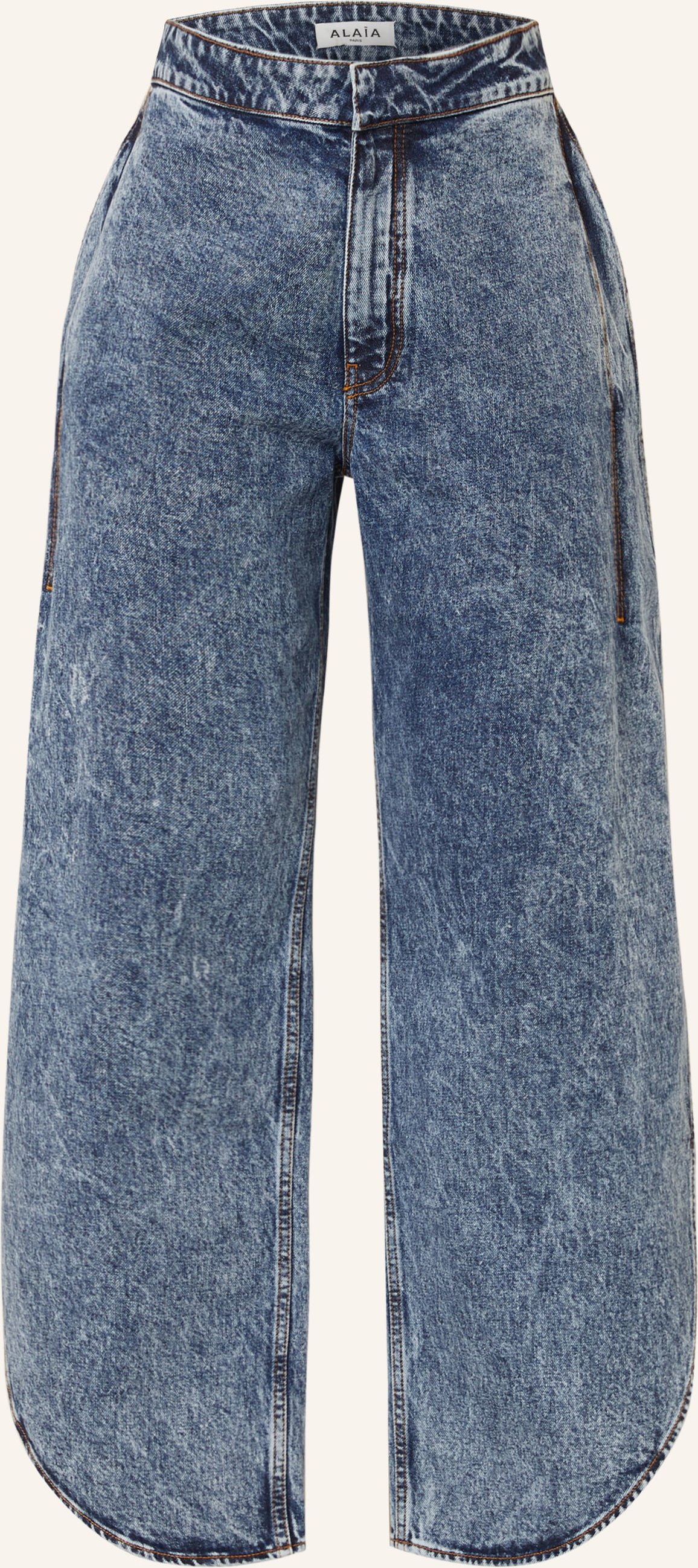Alaïa Wide Leg Jeans blau