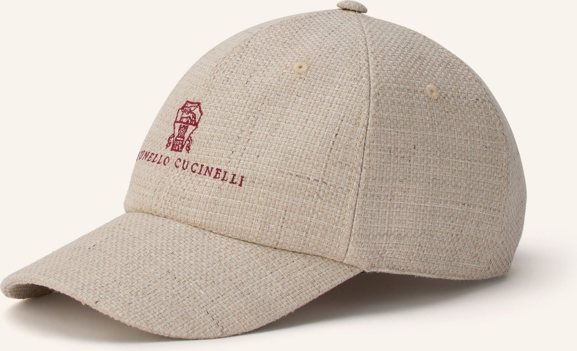 Brunello Cucinelli Cap Mit Seide Und Leinen weiss