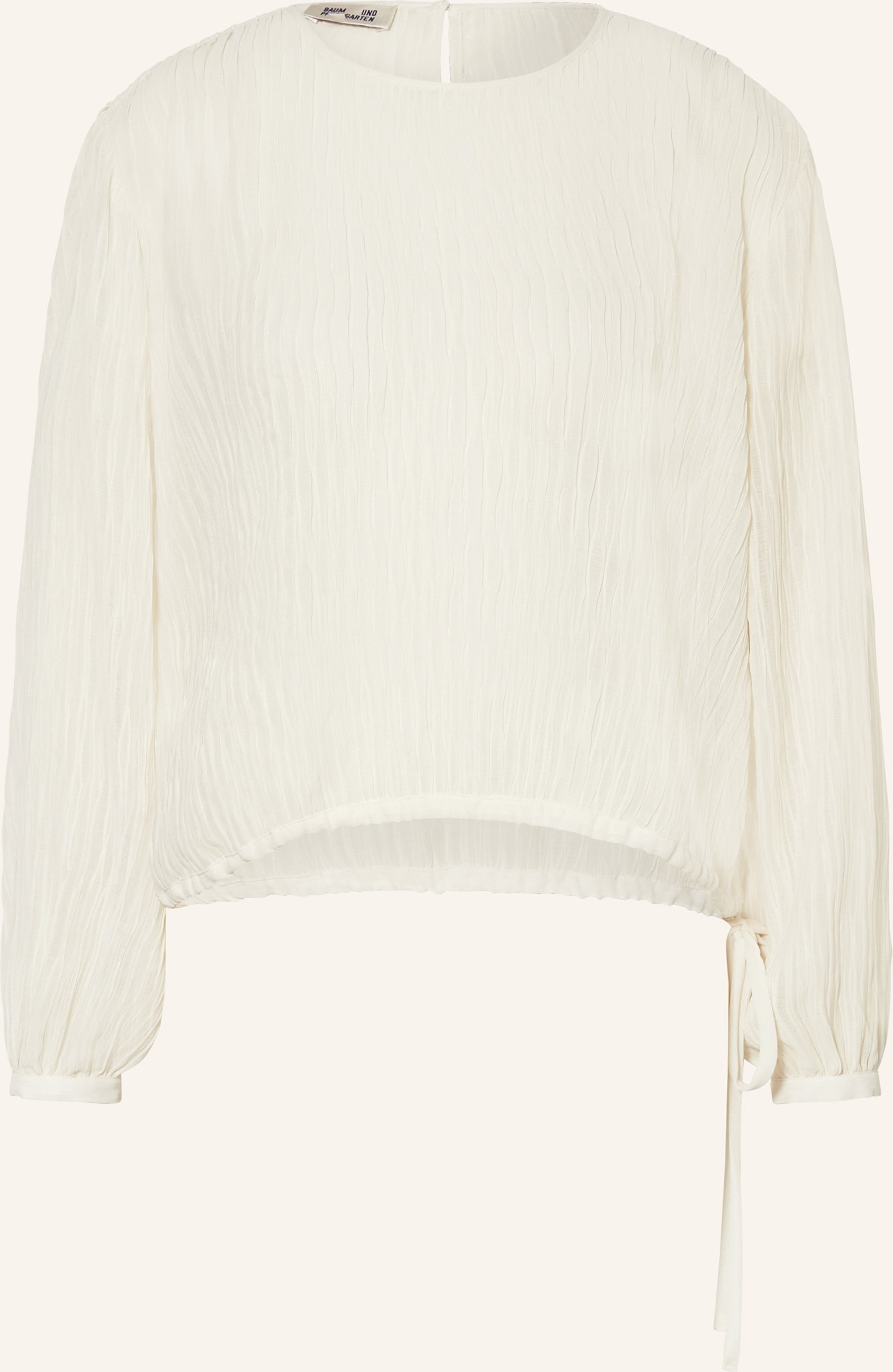Baum Und Pferdgarten Blusenshirt Milya Aus Plissee beige