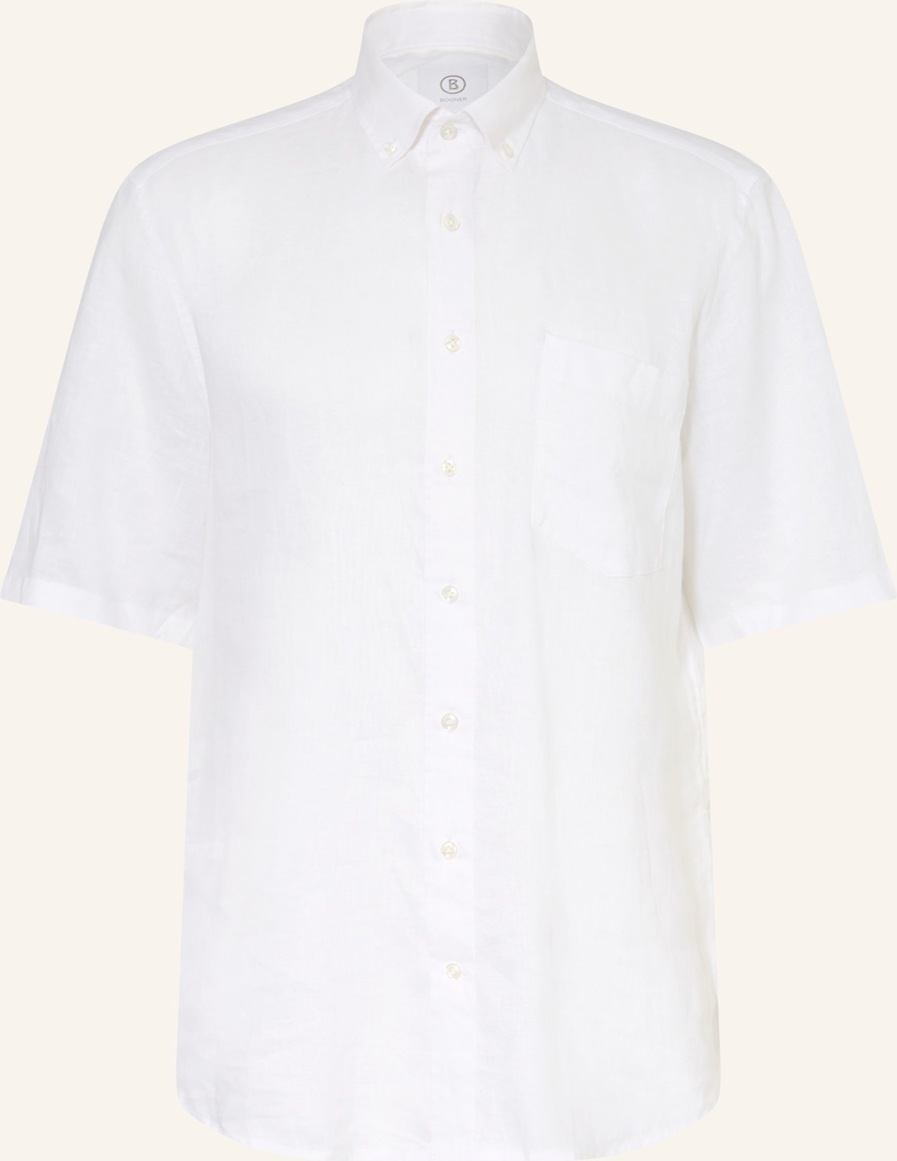 Bogner Kurzarm-Hemd Lykos-5 Comfort Fit Aus Leinen weiss
