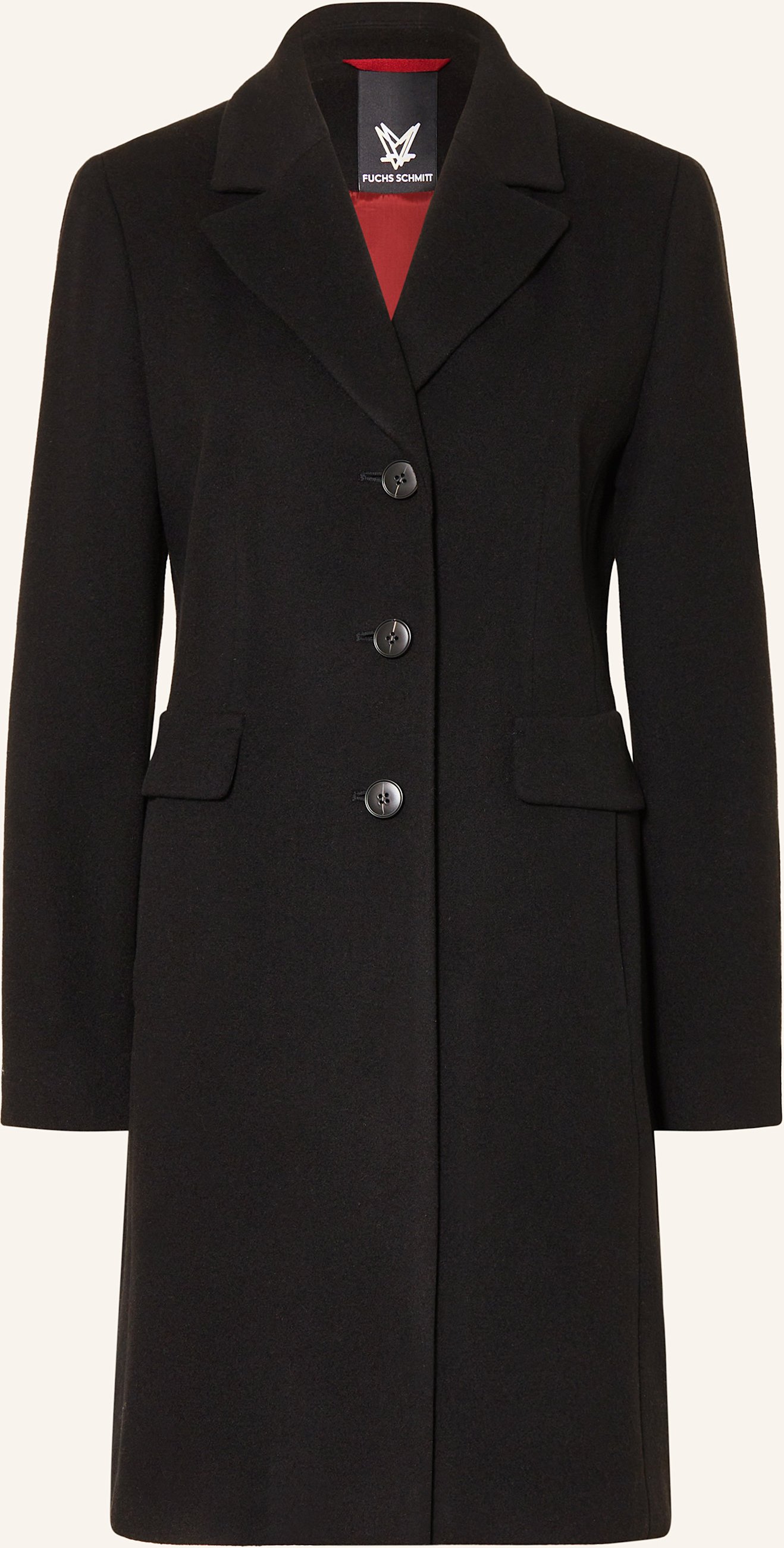 Fuchs Schmitt Wollmantel schwarz