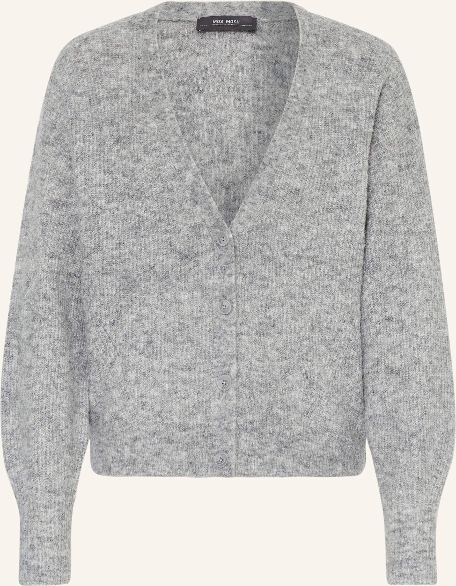 Thumbnail - Mos Mosh Oversized-Strickjacke Thora Mit Alpaka grau