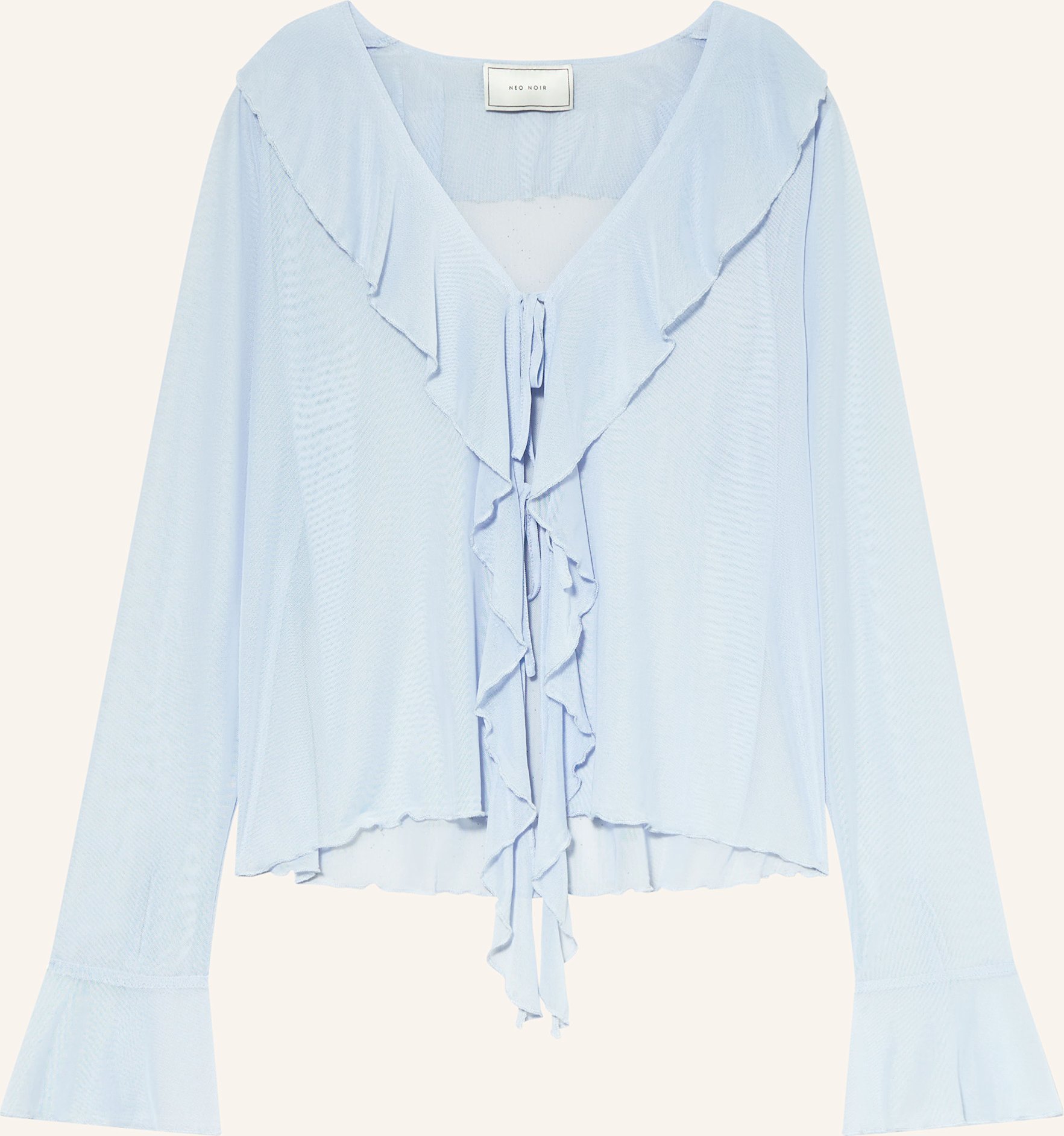 Neo Noir Blusenshirt Anika Aus Mesh blau