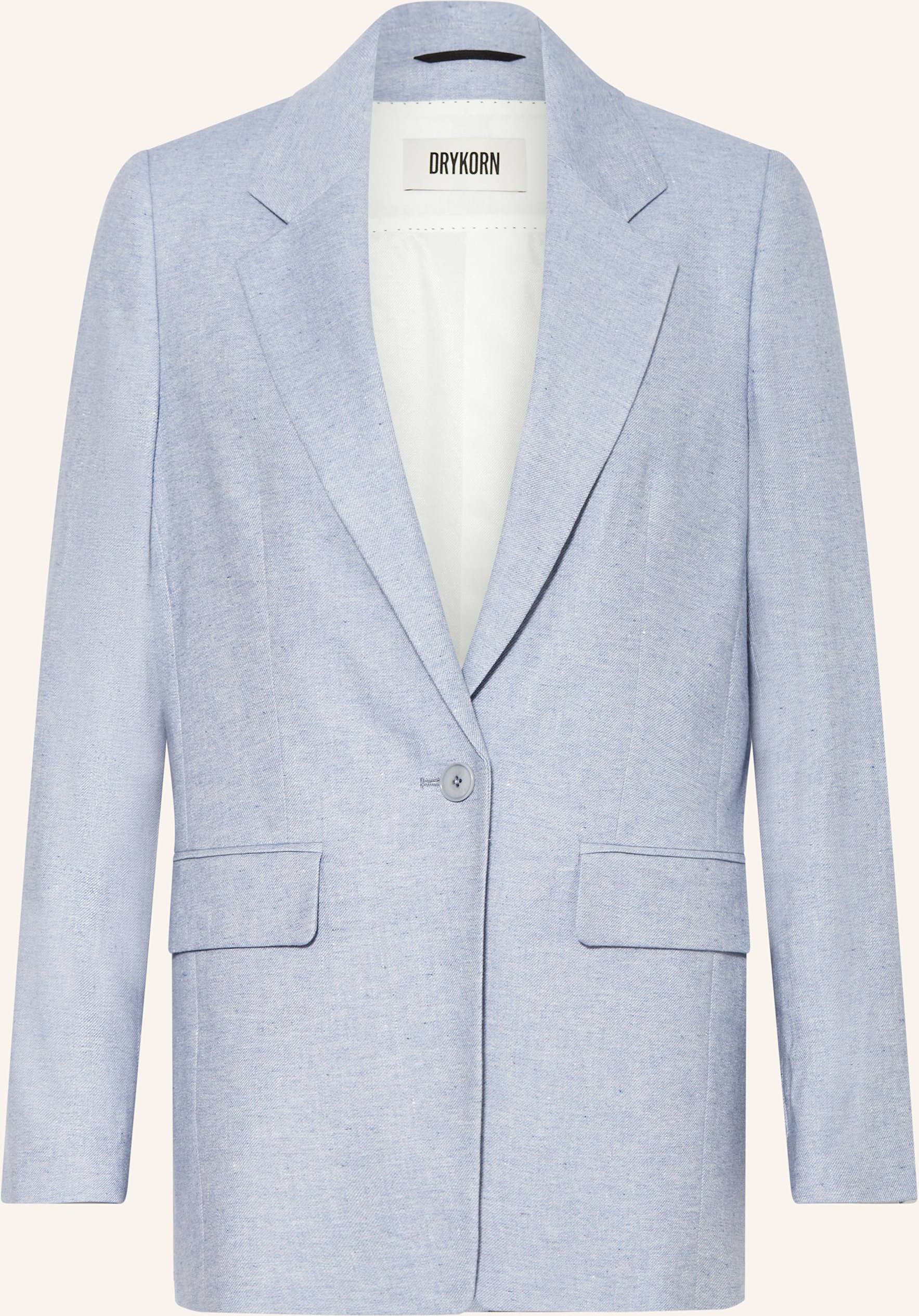 Drykorn Blazer Glendale Mit Leinen blau