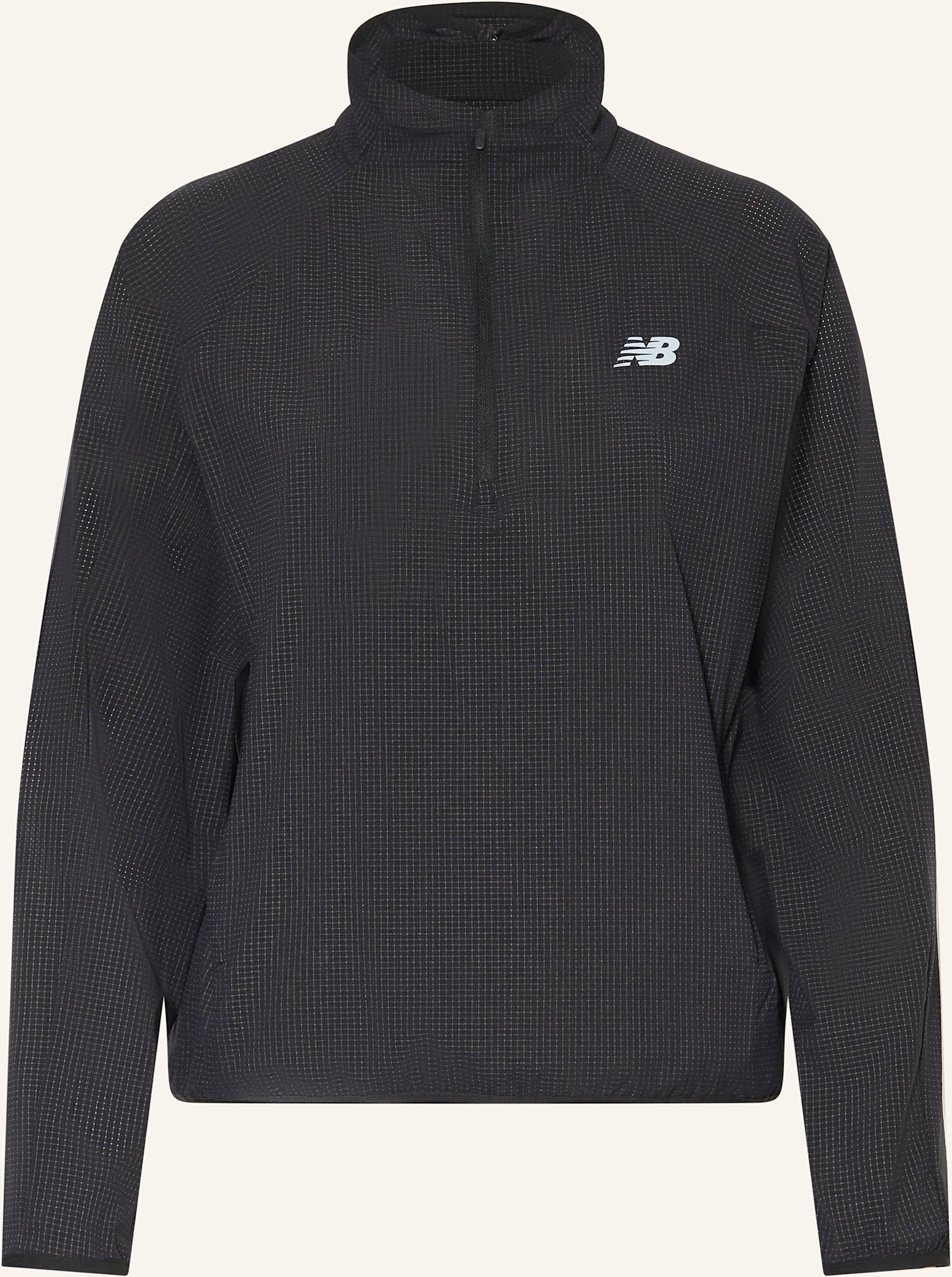 New Balance Laufshirt Ultra Light Half Zip schwarz