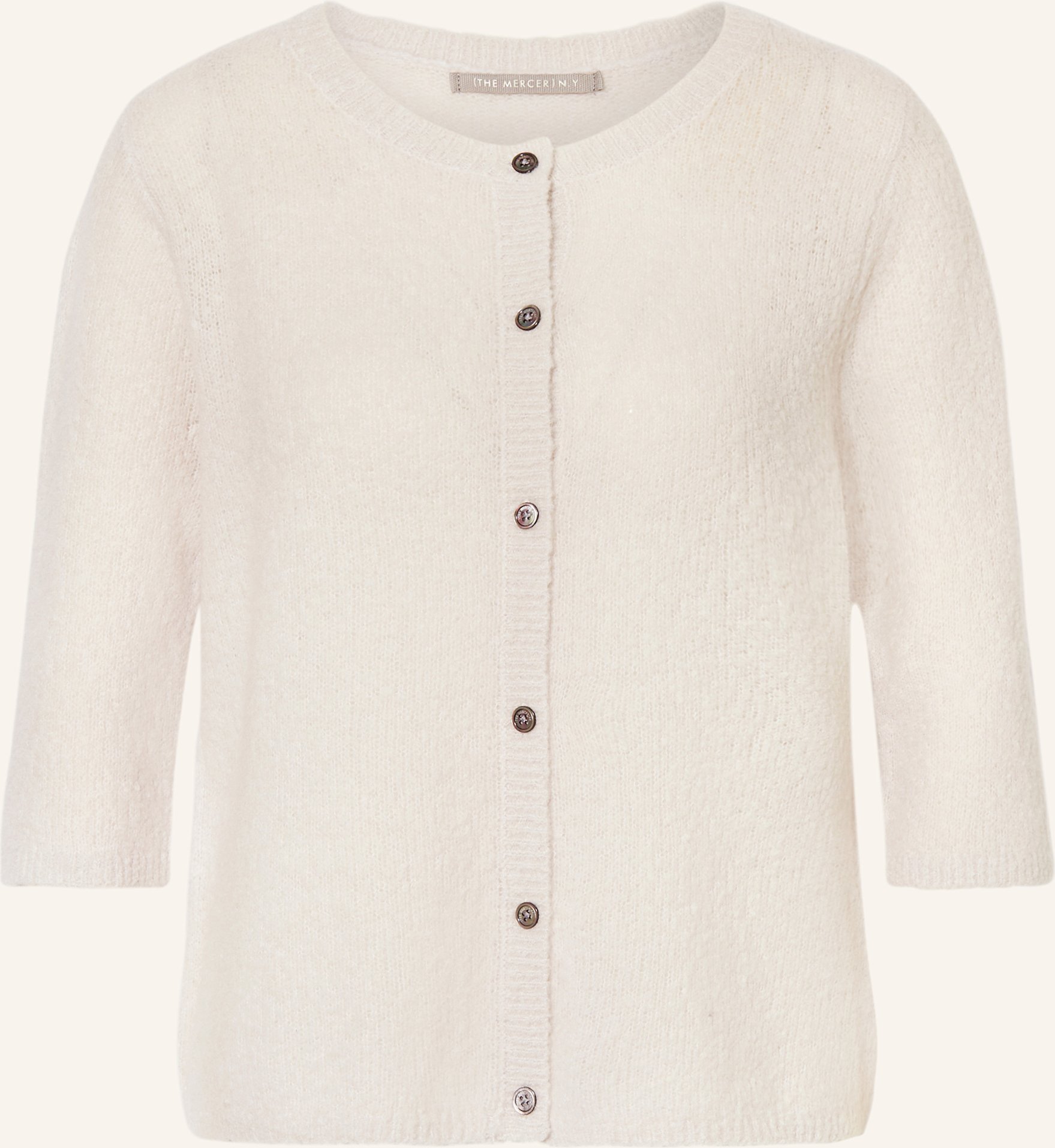 Thumbnail - (The Mercer) N.Y. Strickjacke Mit 3/4-Arm grau