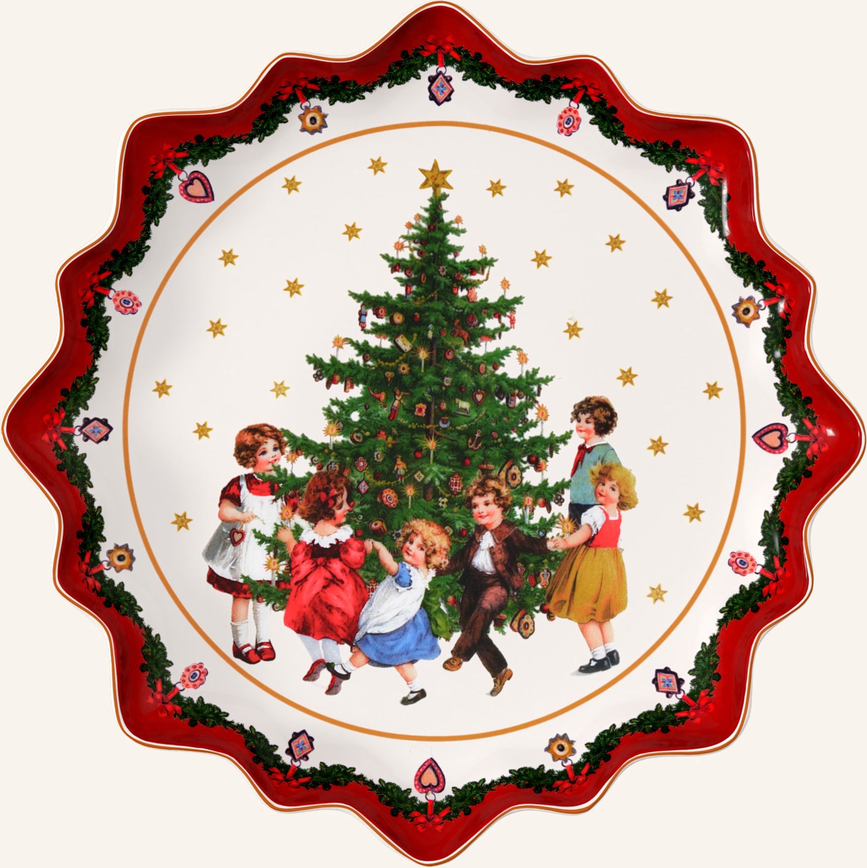 Villeroy & Boch Gebäckteller Tief, Kinder Tanzen Toy's Fantasy weiss