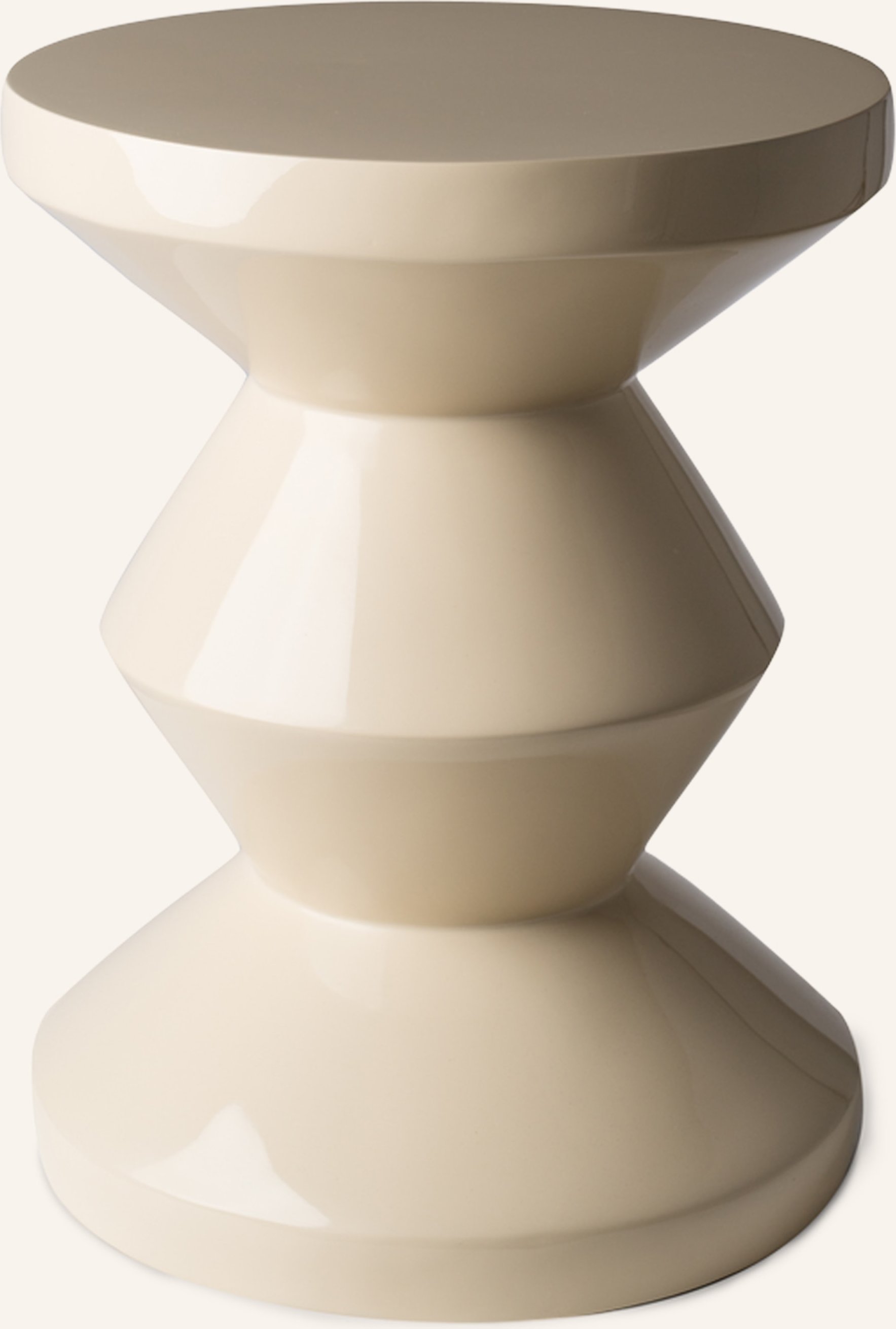 Polspotten Hocker Zig Zag beige