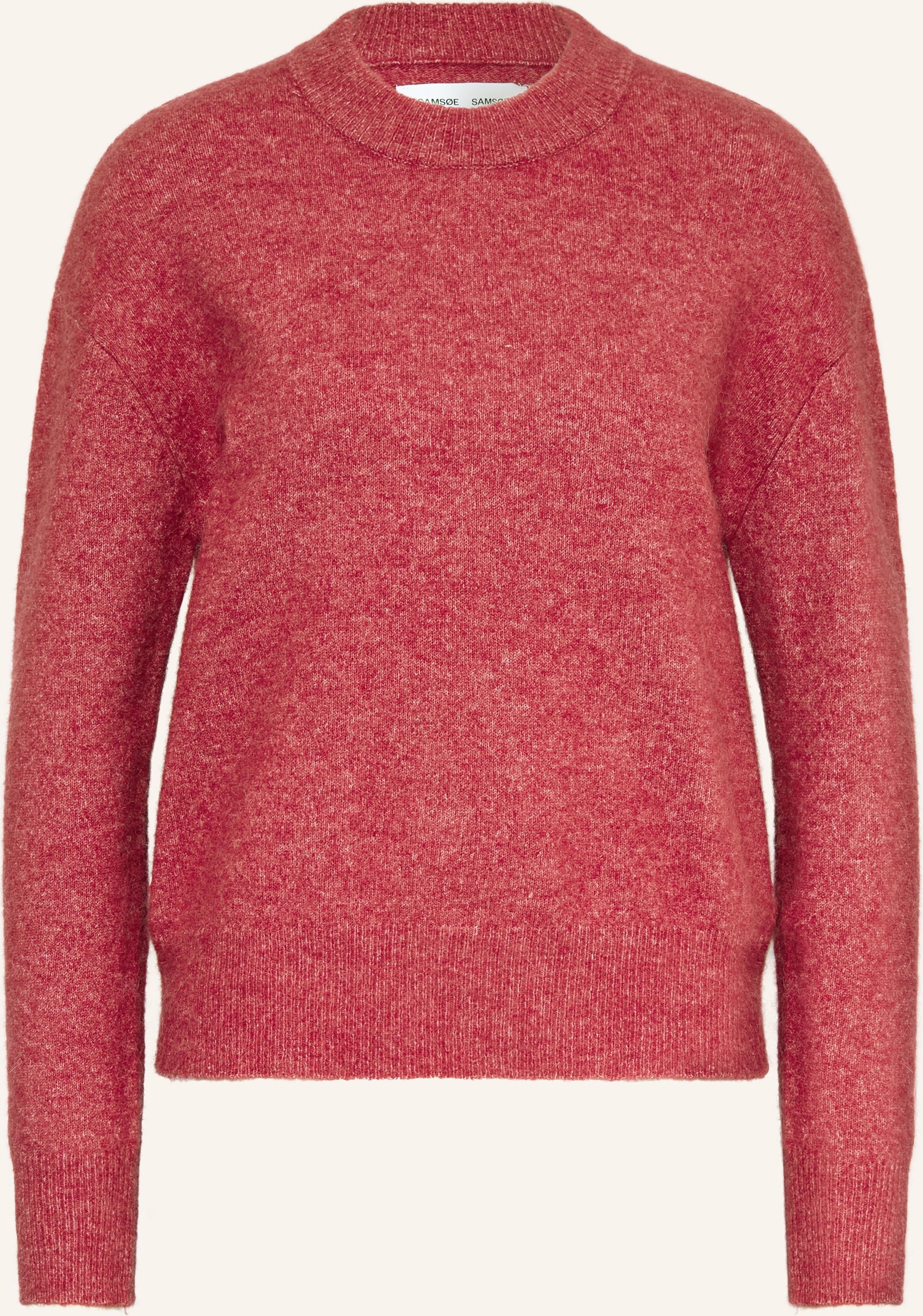 Samsøe Samsøe Pullover Anour Mit Merinowolle Und Alpaka rot