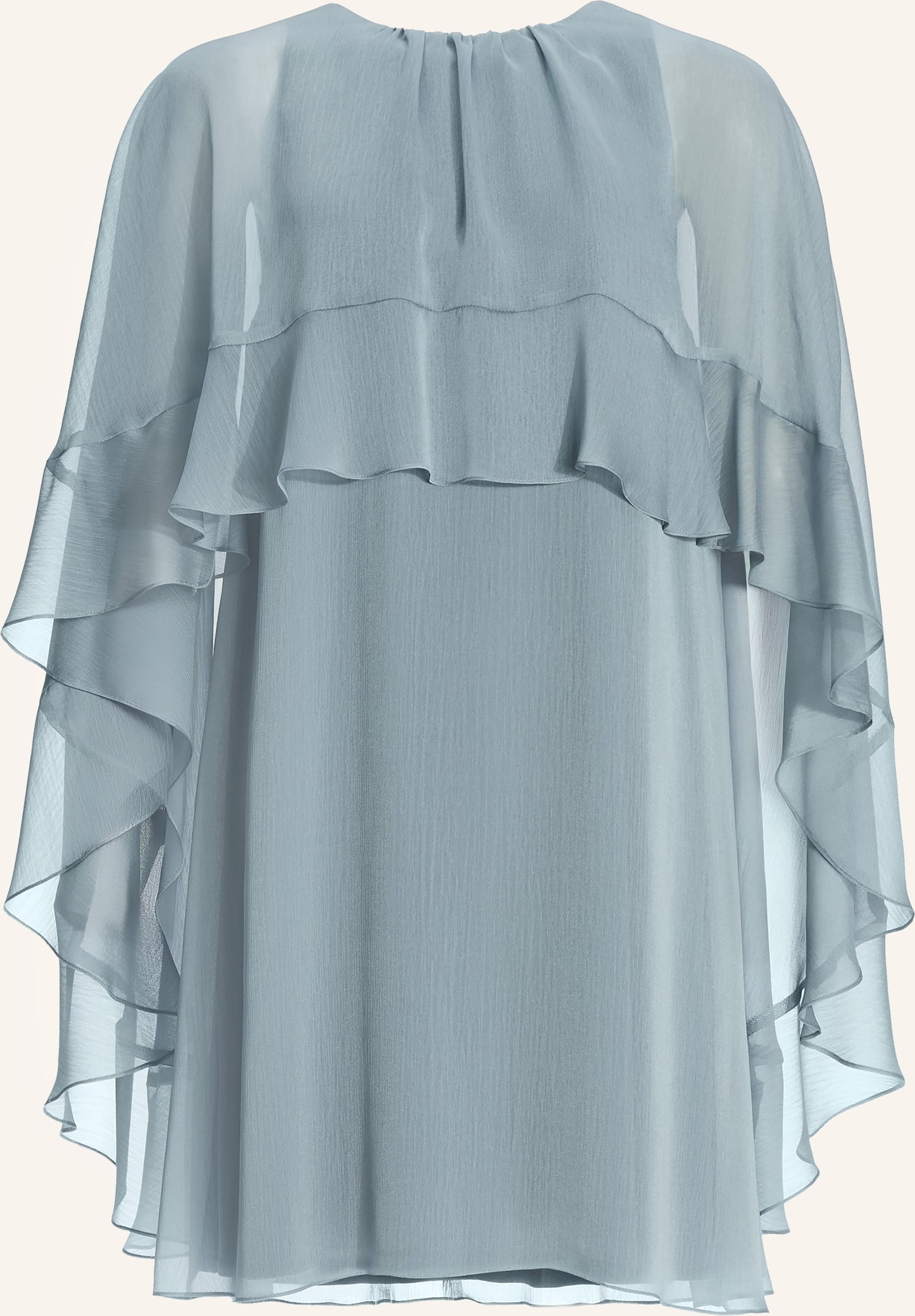 Thumbnail - Swing Cocktailkleid Mit Volants blau