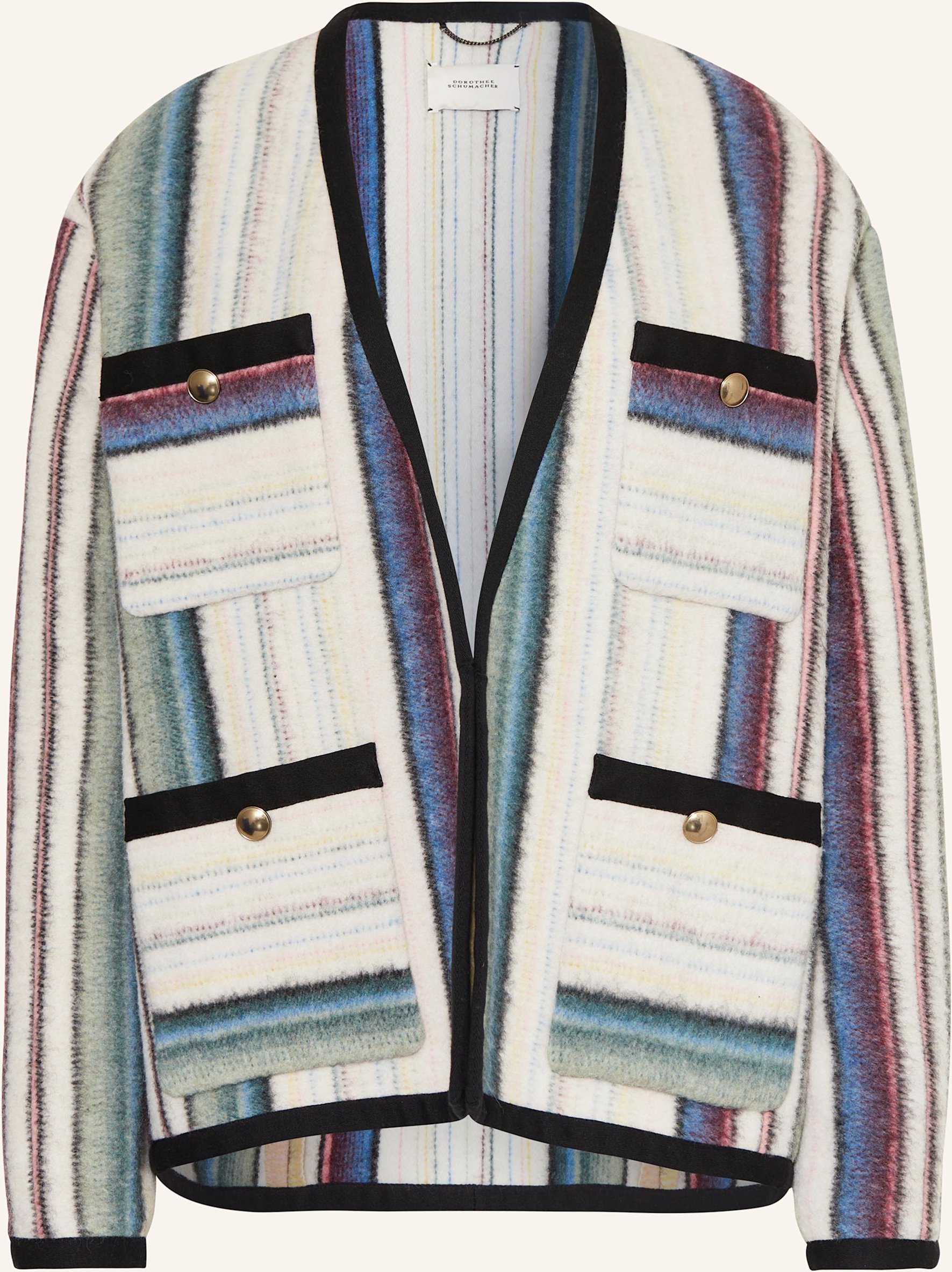 Dorothee Schumacher Kastenjacke Striped Comfort gruen