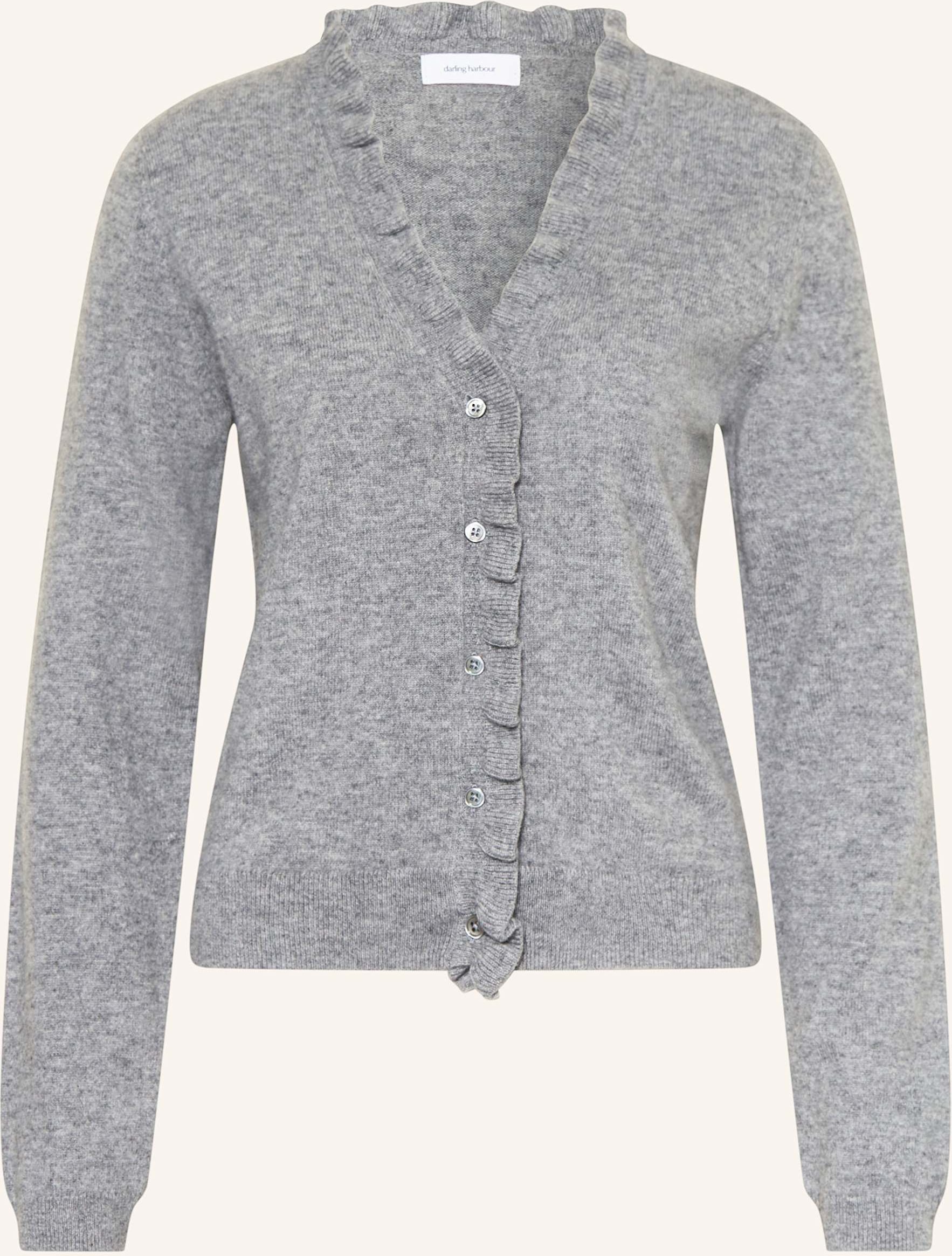 Darling Harbour Strickjacke Aus Cashmere grau