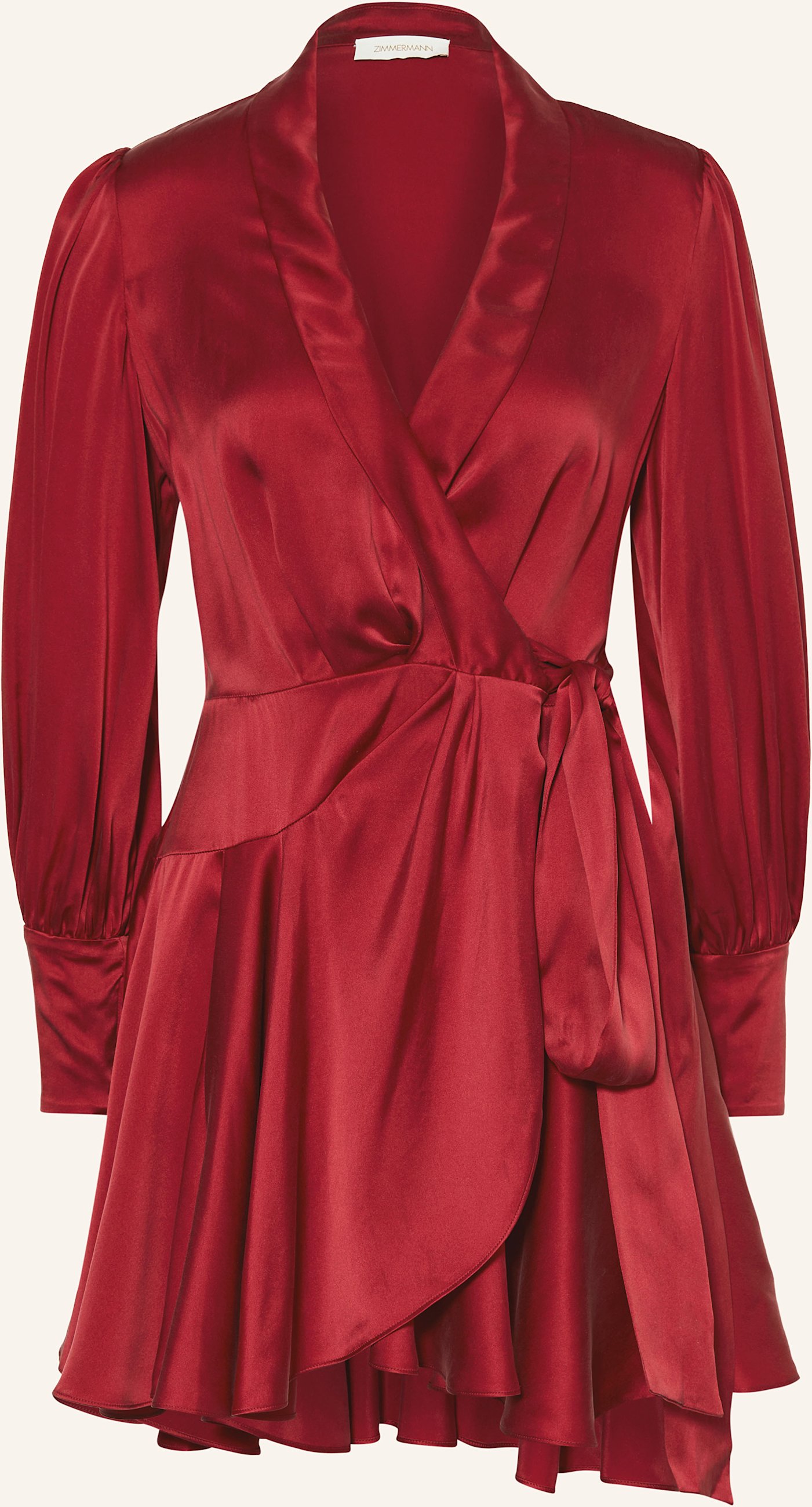 Zimmermann Wickelkleid Aus Seide rot