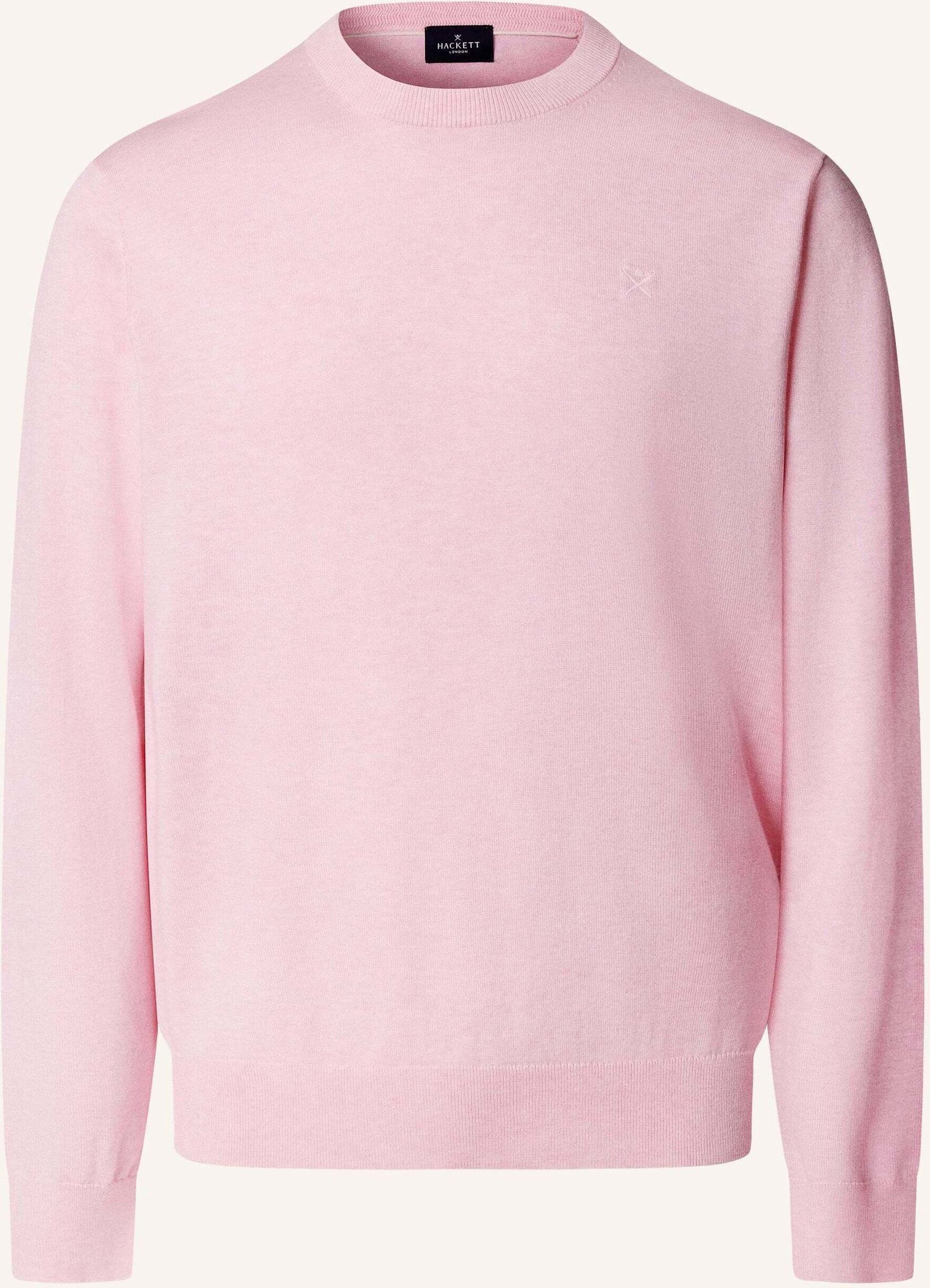 Hackett London Pullover Cotton Silk Crew pink