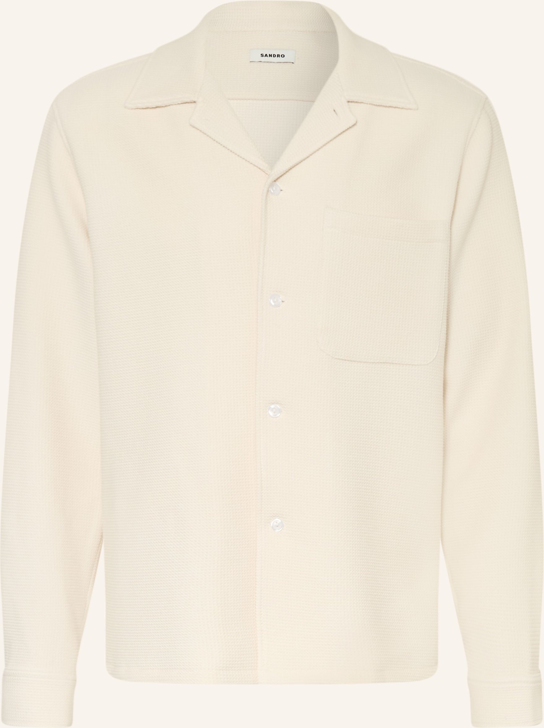 Sandro Piqué-Hemd Regular Fit beige
