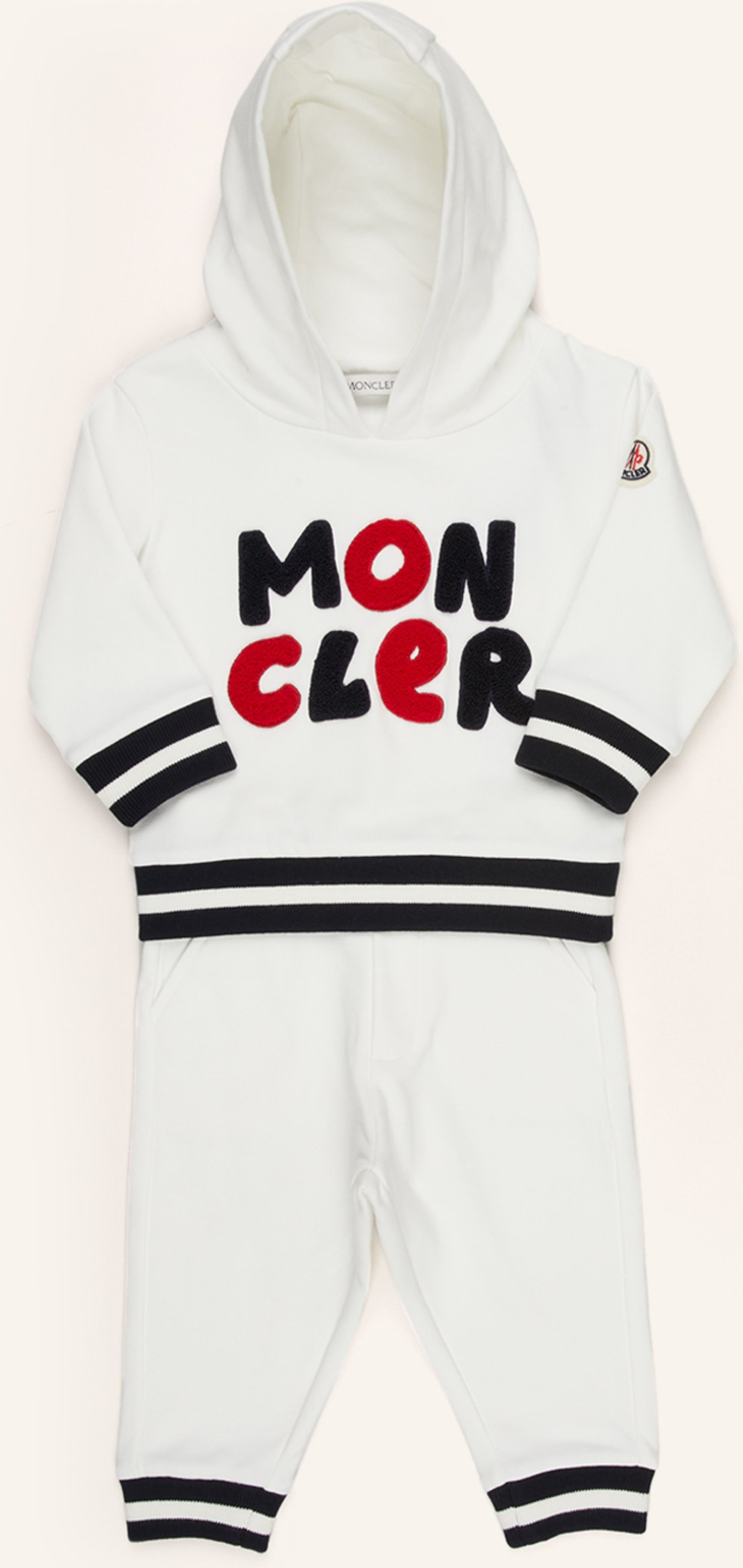 Moncler Enfant Set: Hoodie Und Sweatpants beige