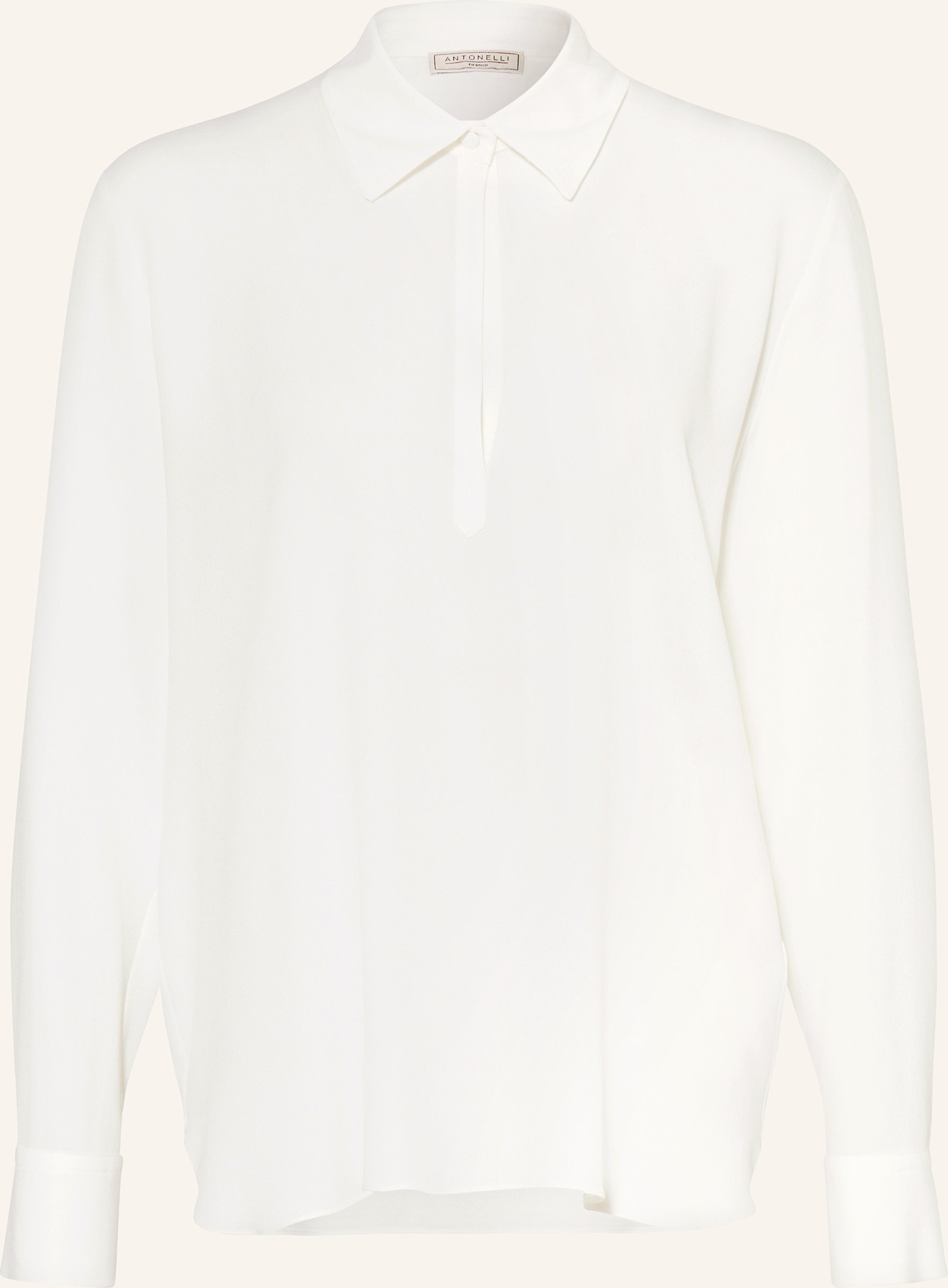 Antonelli Firenze Blusenshirt Amaretto Mit Seide weiss