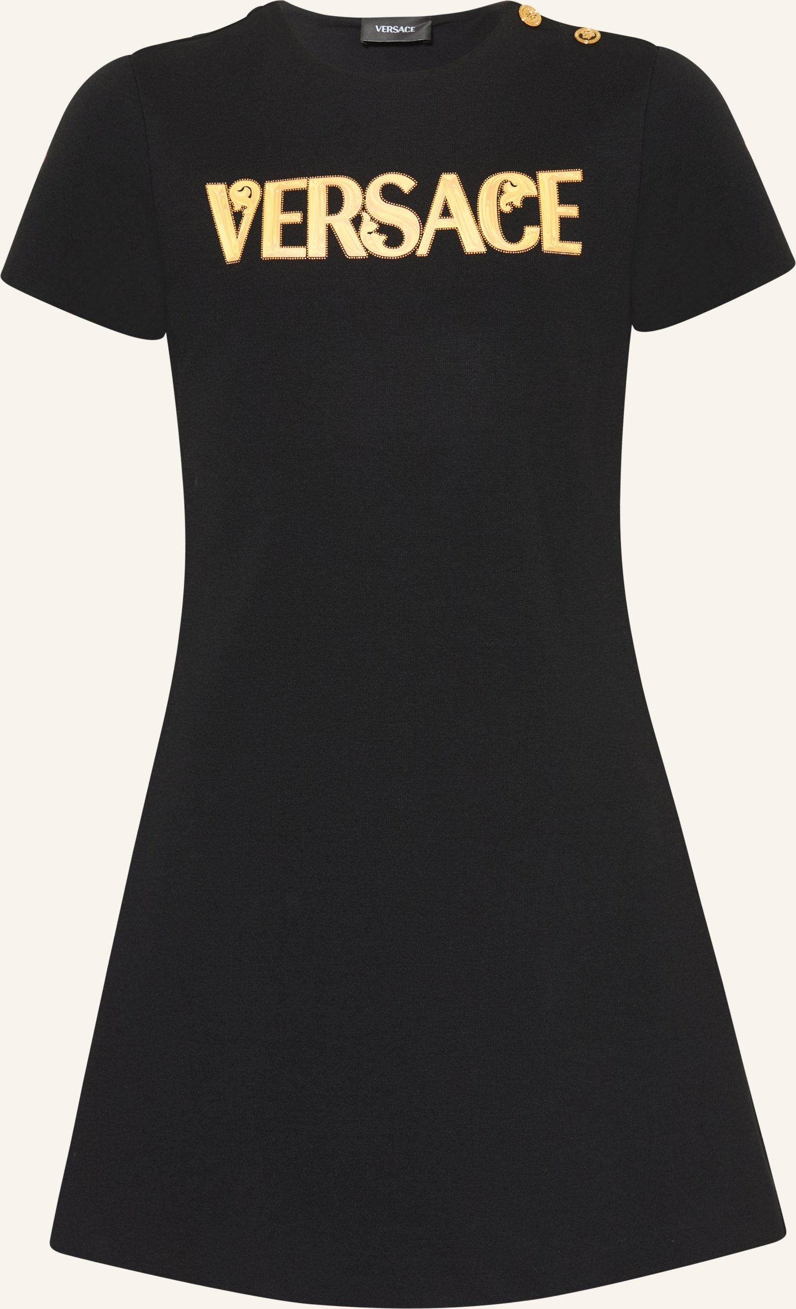 Versace Jerseykleid Mit Schmucksteinen schwarz