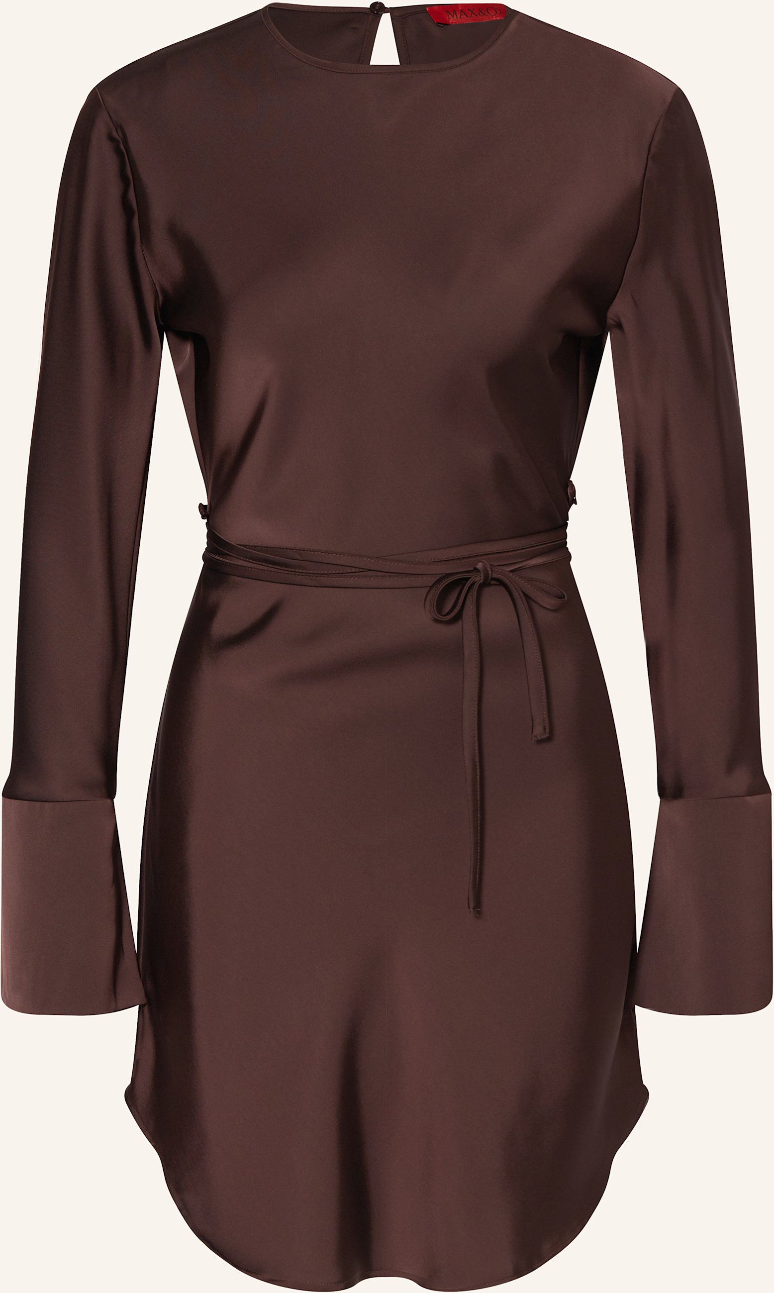 Max & Co. Satinkleid Fiordi braun