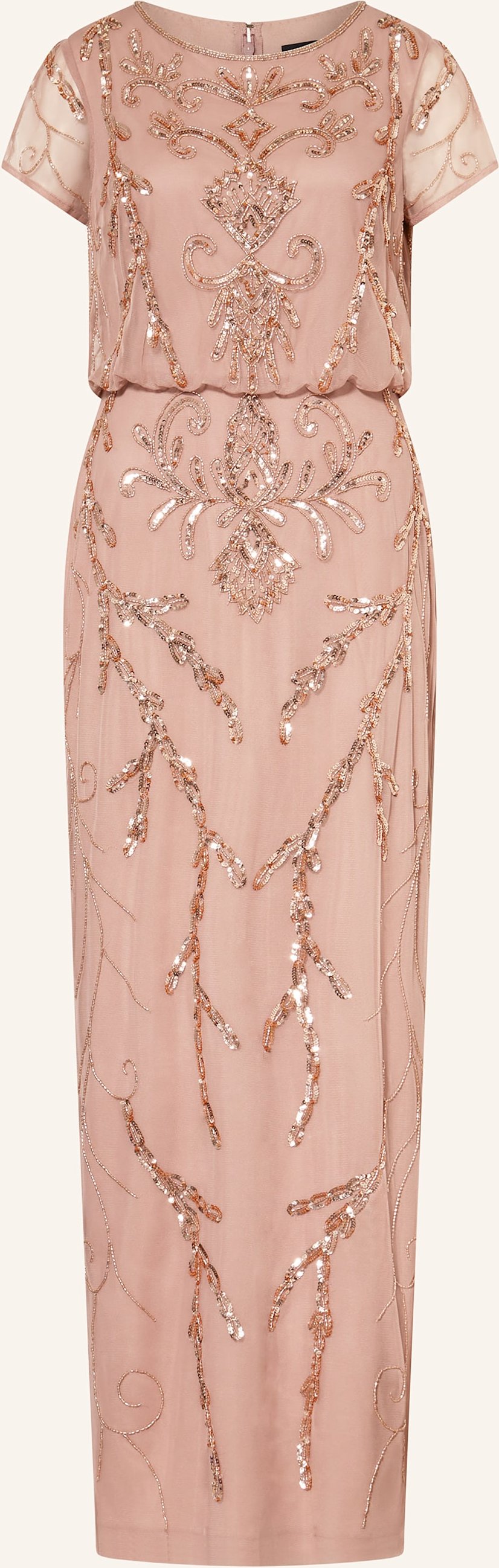 Adrianna Papell Abendkleid Mit Pailletten Und Schmuckperlen rosegold