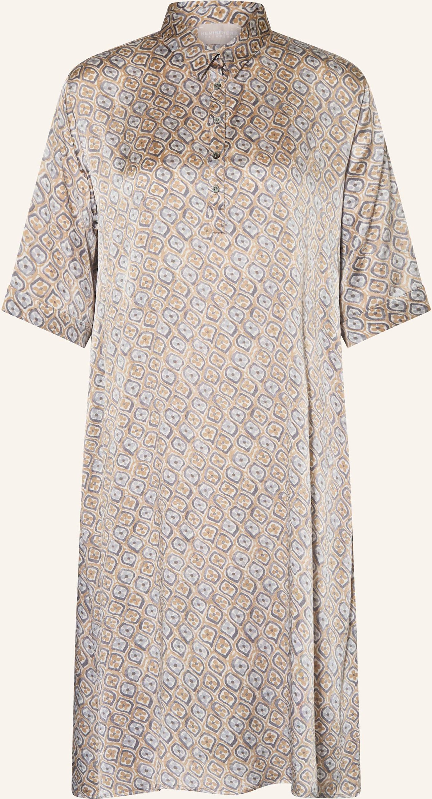 Hemisphere Hemdblusenkleid Aus Seide beige