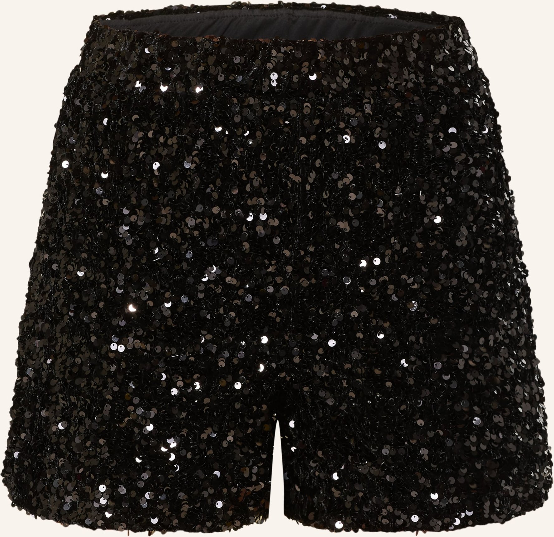 Only Samtshorts Mit Pailletten schwarz