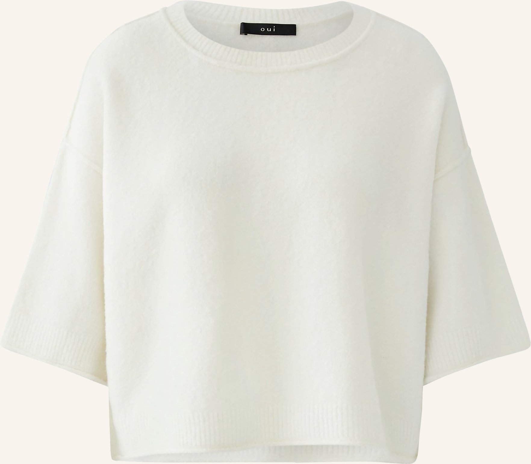 Oui Strickshirt weiss