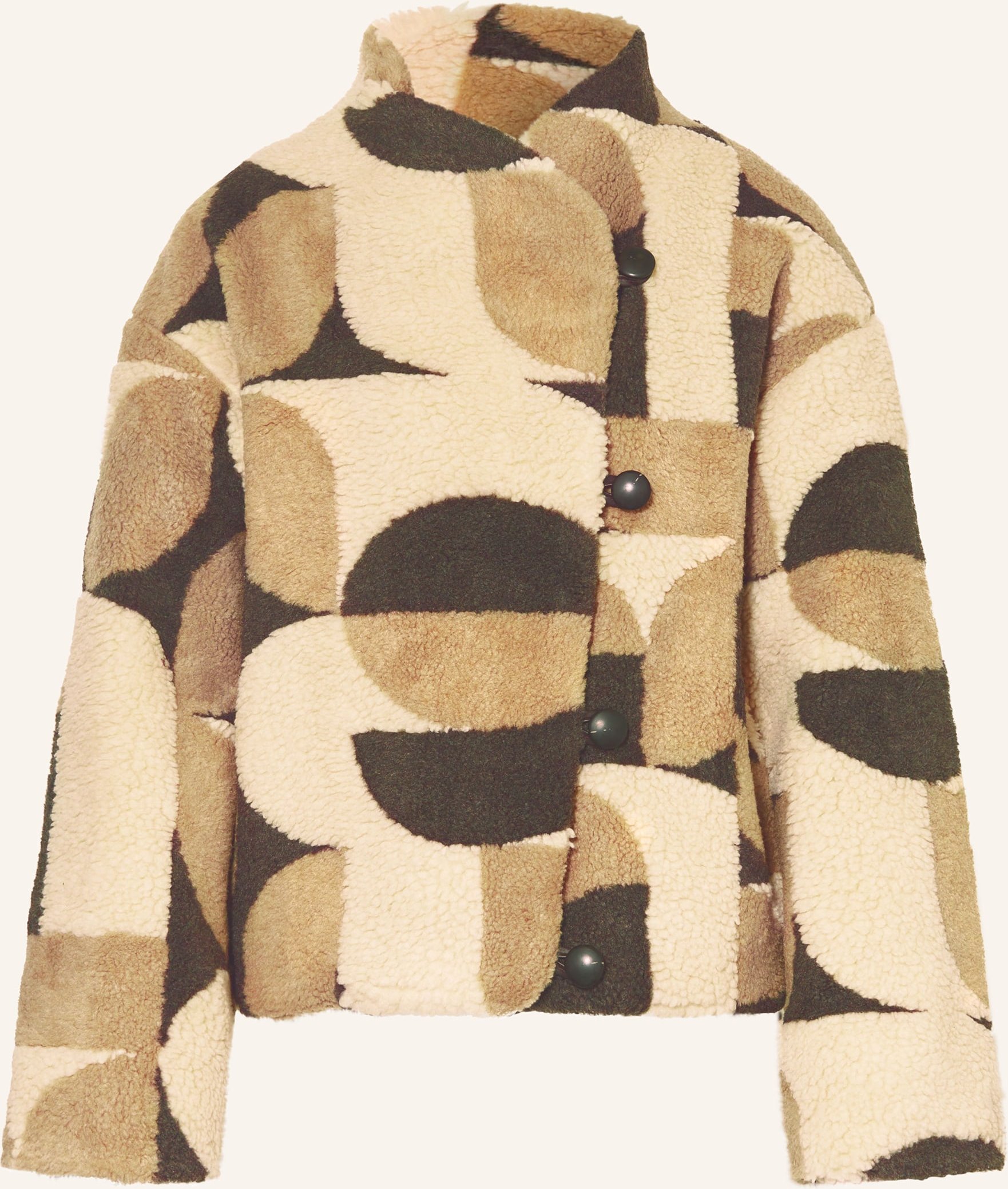 Ba&Sh Teddyfell-Jacke Futura beige