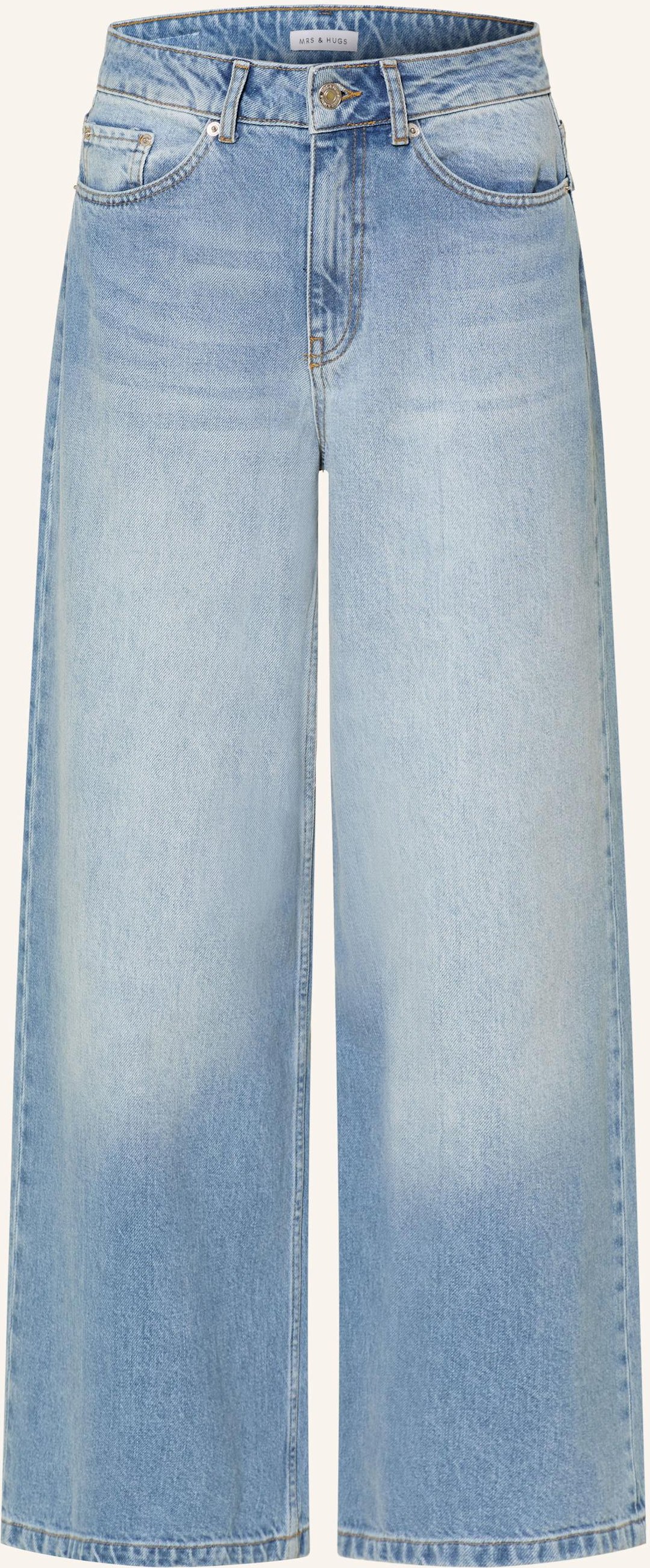 Mrs & Hugs Straight Jeans blau