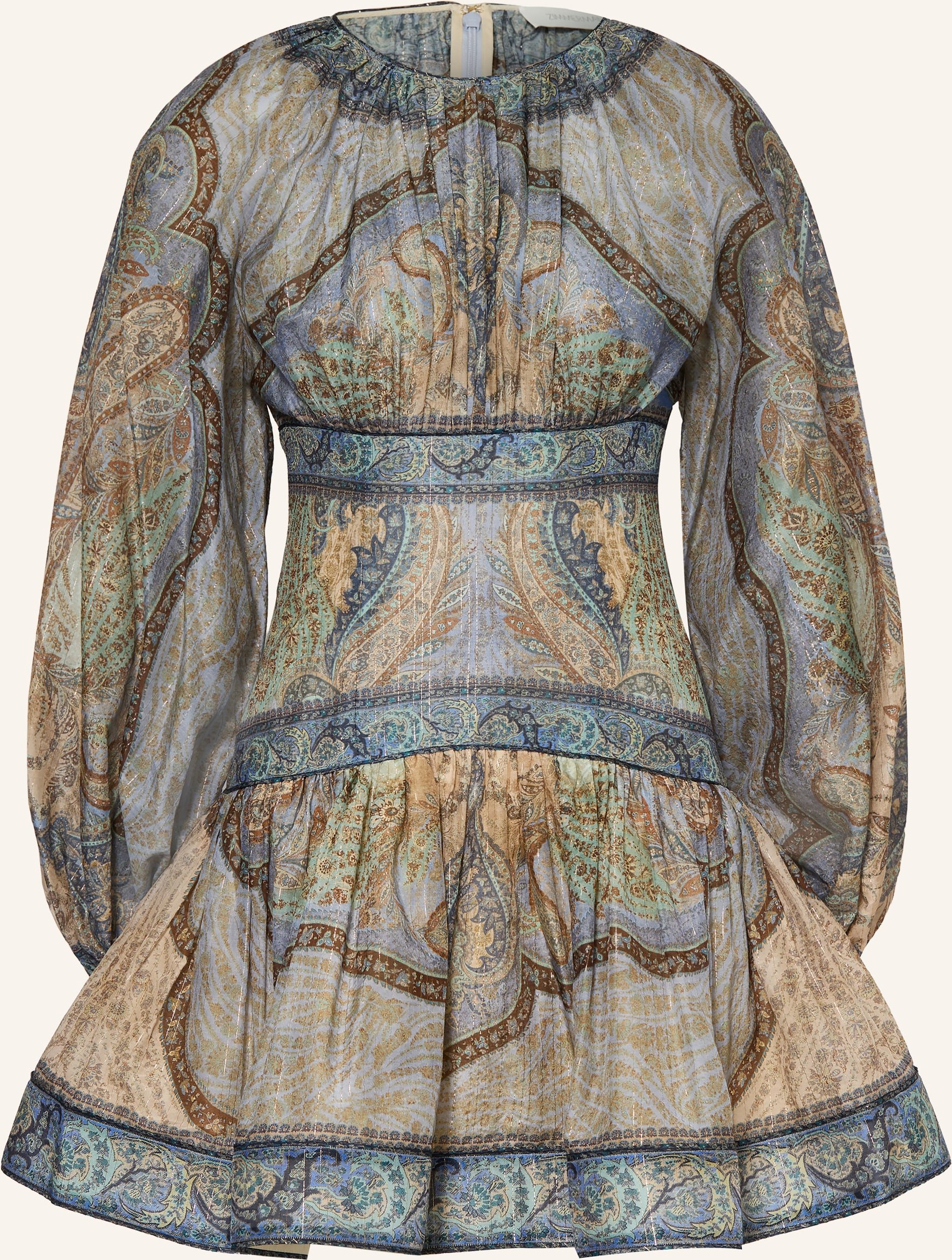 Zimmermann Kleid Wanderlust Mit Glitzergarn blau