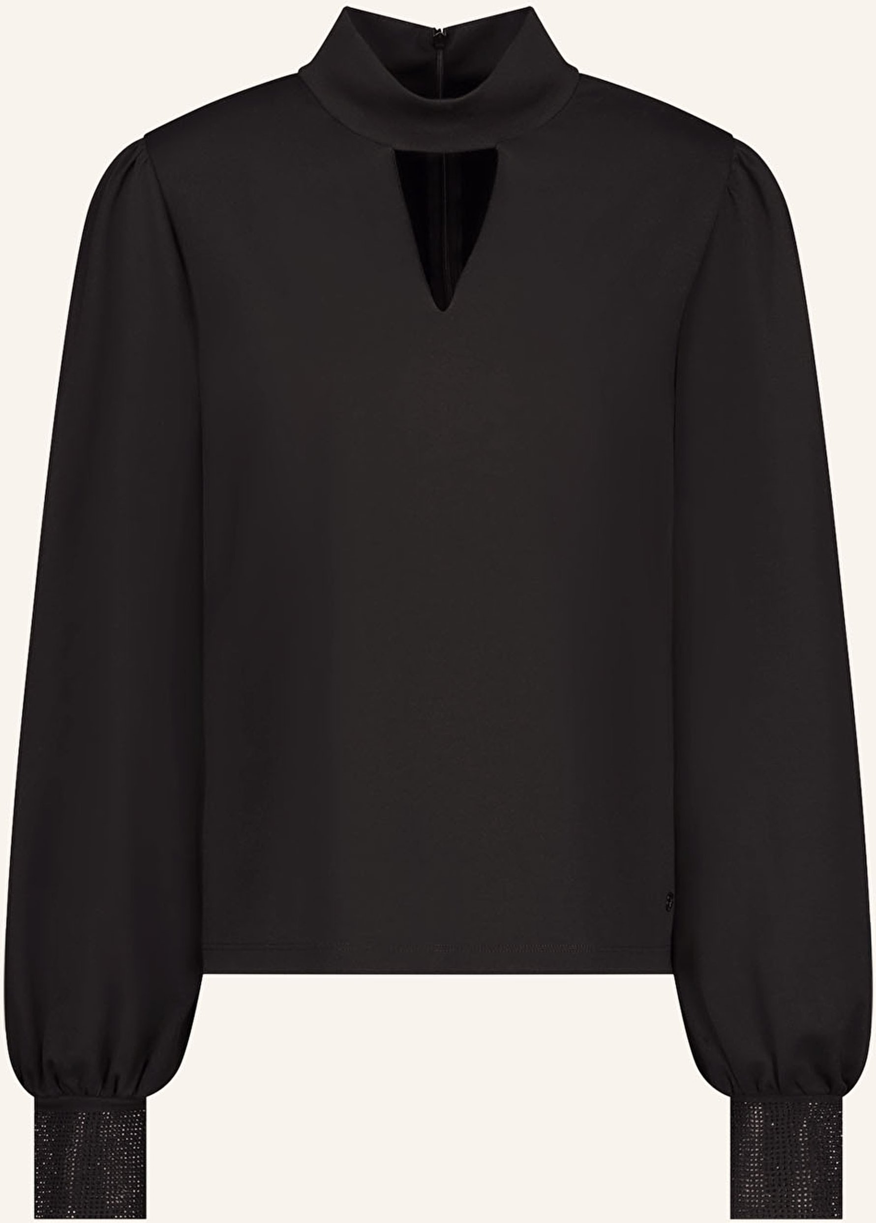 Monari Longsleeve Mit Schmucksteinen Und Cut-Out schwarz