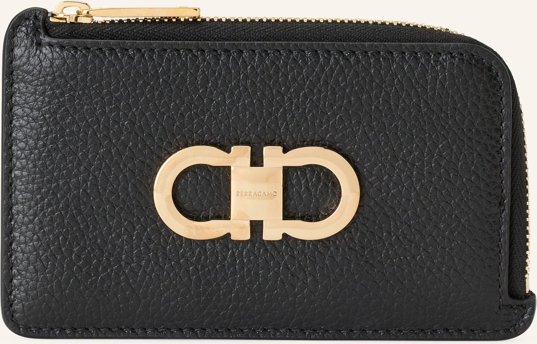 Ferragamo Kartenetui schwarz