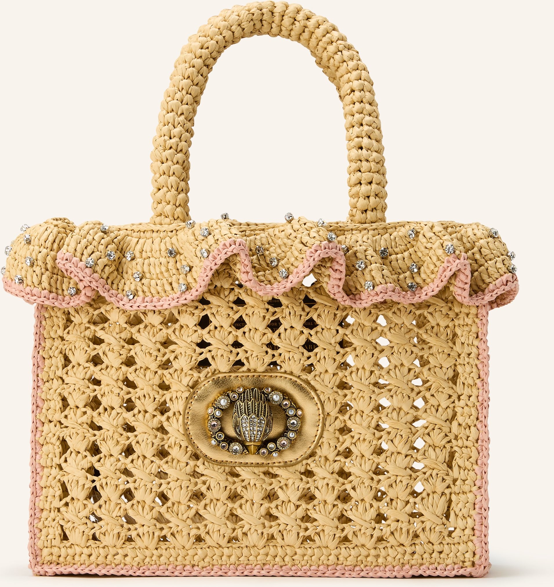 Kurt Geiger Shopper Chelsa Large Mit Schmucksteinen beige