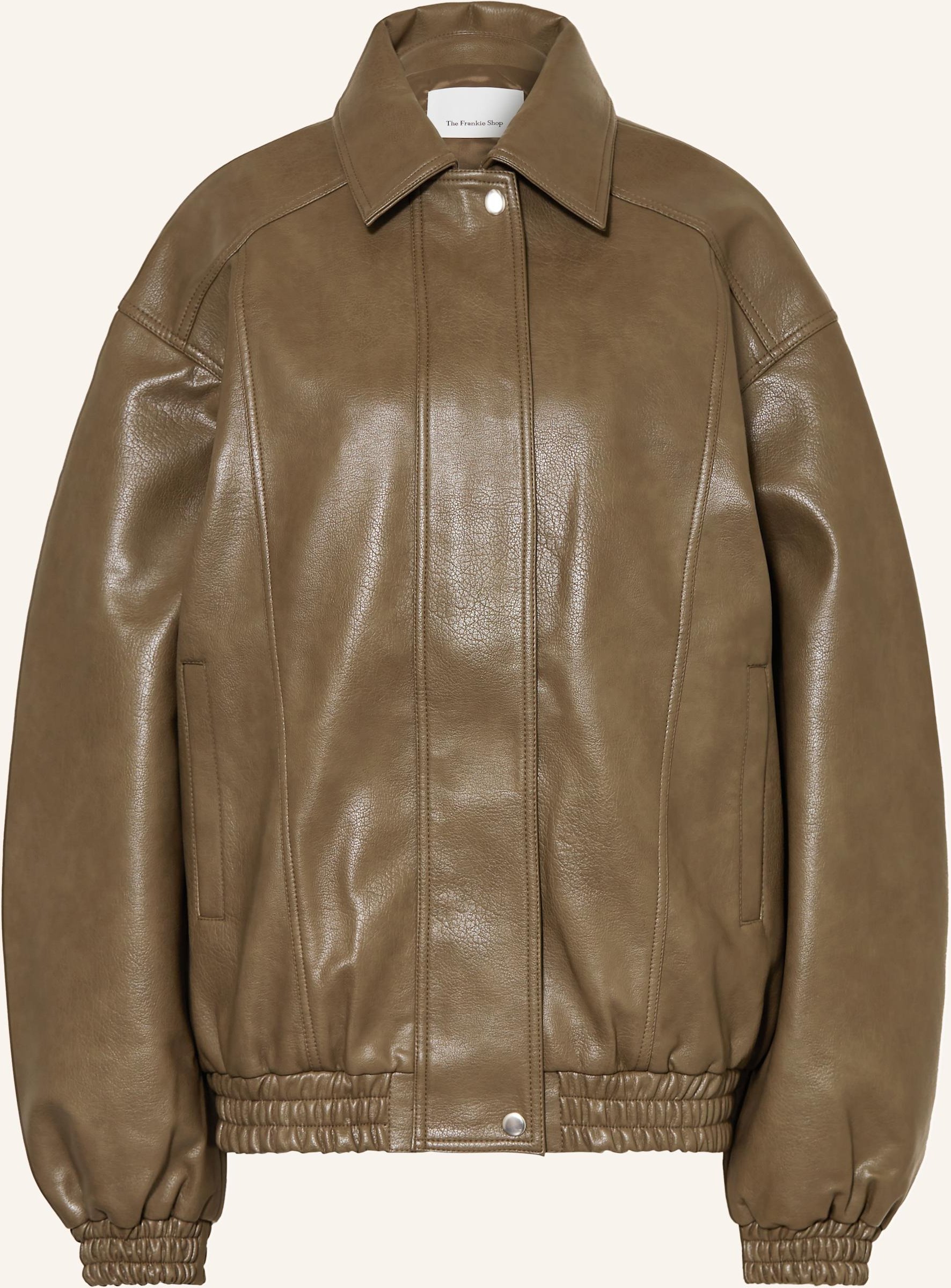 The Frankie Shop Jacke Prescott In Lederoptik gruen